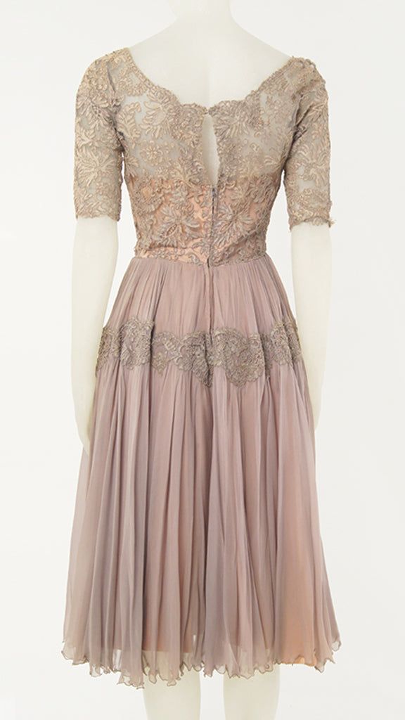 SILK AND LACE DRESS BELOW KNEE sold by Norma Kamali product image thumbnail 2