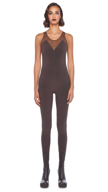 RACER COMBO CATSUIT sold by Norma Kamali