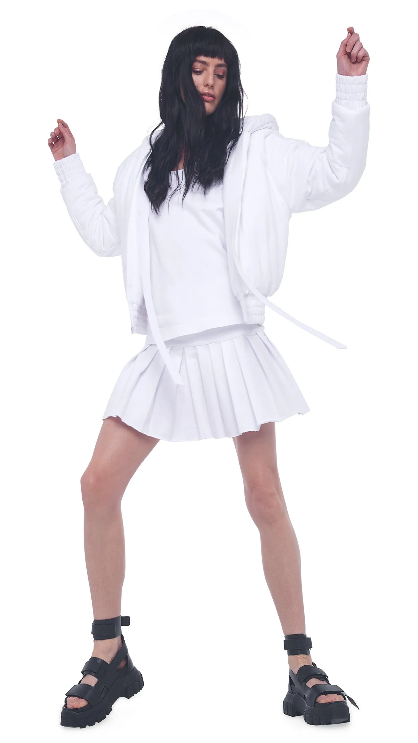 HOODED BOMBER JACKET sold by Norma Kamali product image thumbnail 5