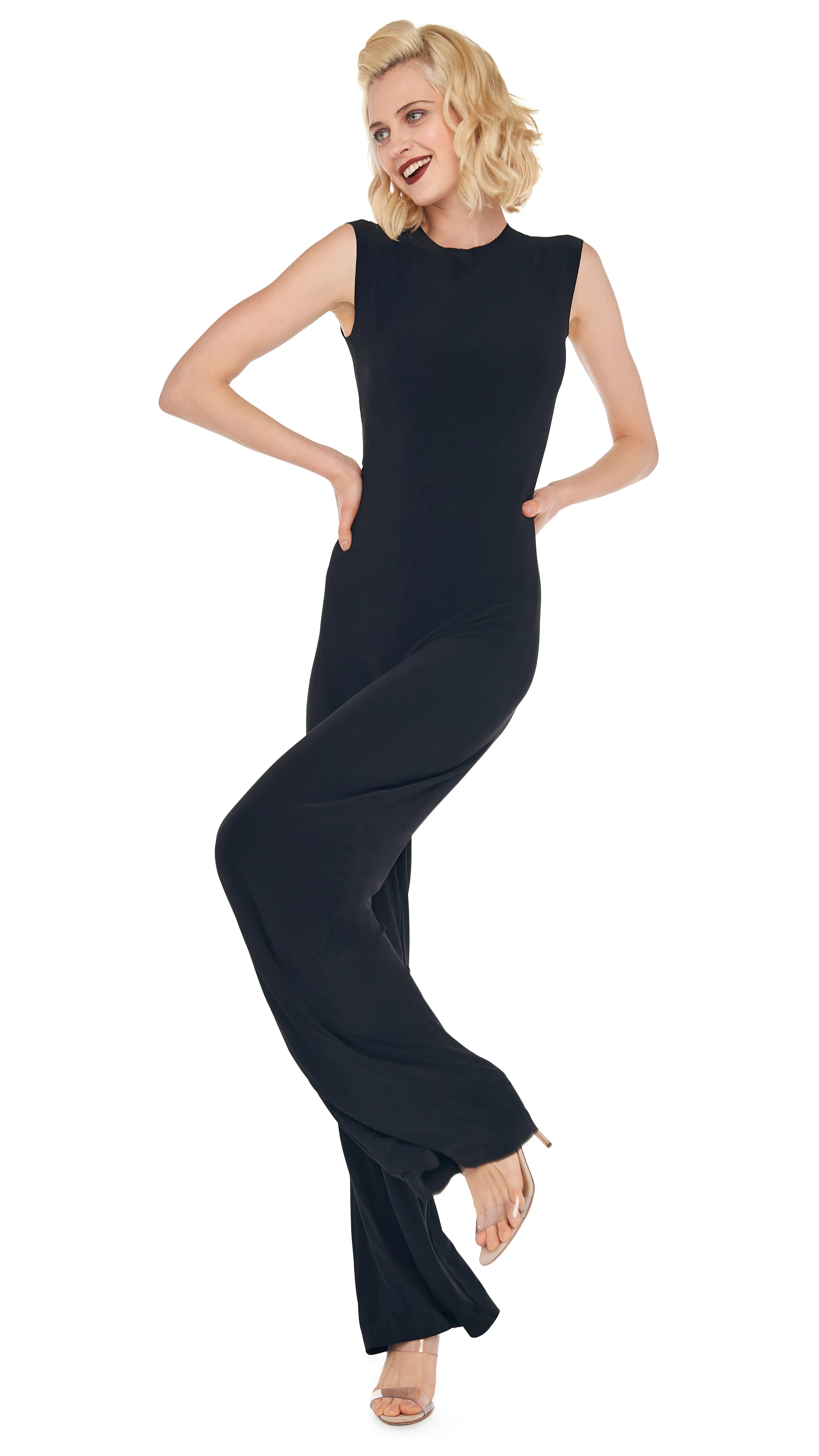 SLEEVELESS JUMPSUIT sold by Norma Kamali product image thumbnail 4