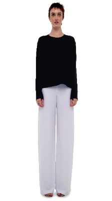 CROPPED BOYFRIEND CREW TOP sold by Norma Kamali