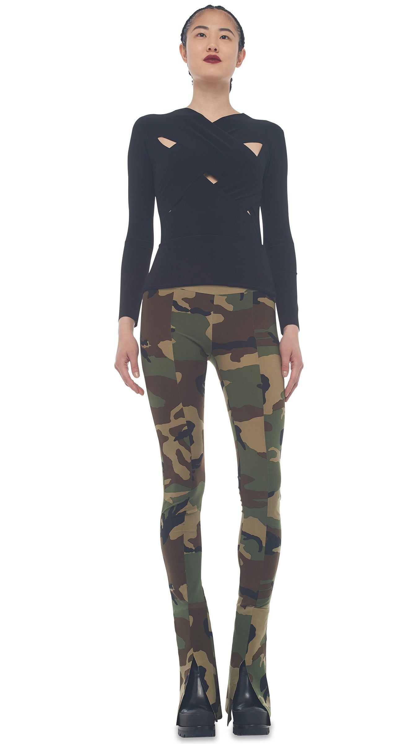 LONG SLEEVE WEAVE TOP sold by Norma Kamali