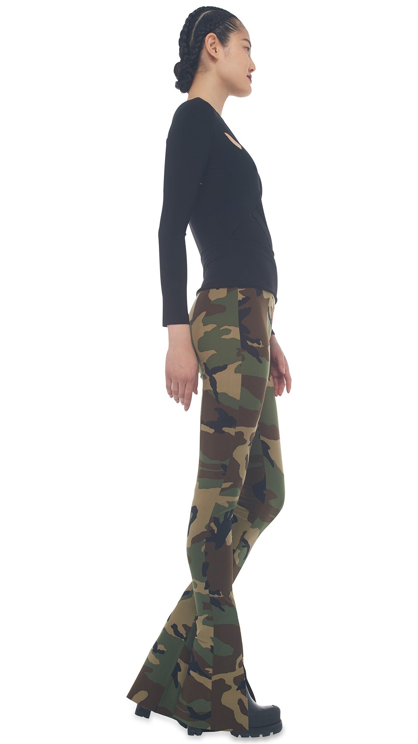 LONG SLEEVE WEAVE TOP sold by Norma Kamali product image thumbnail 3