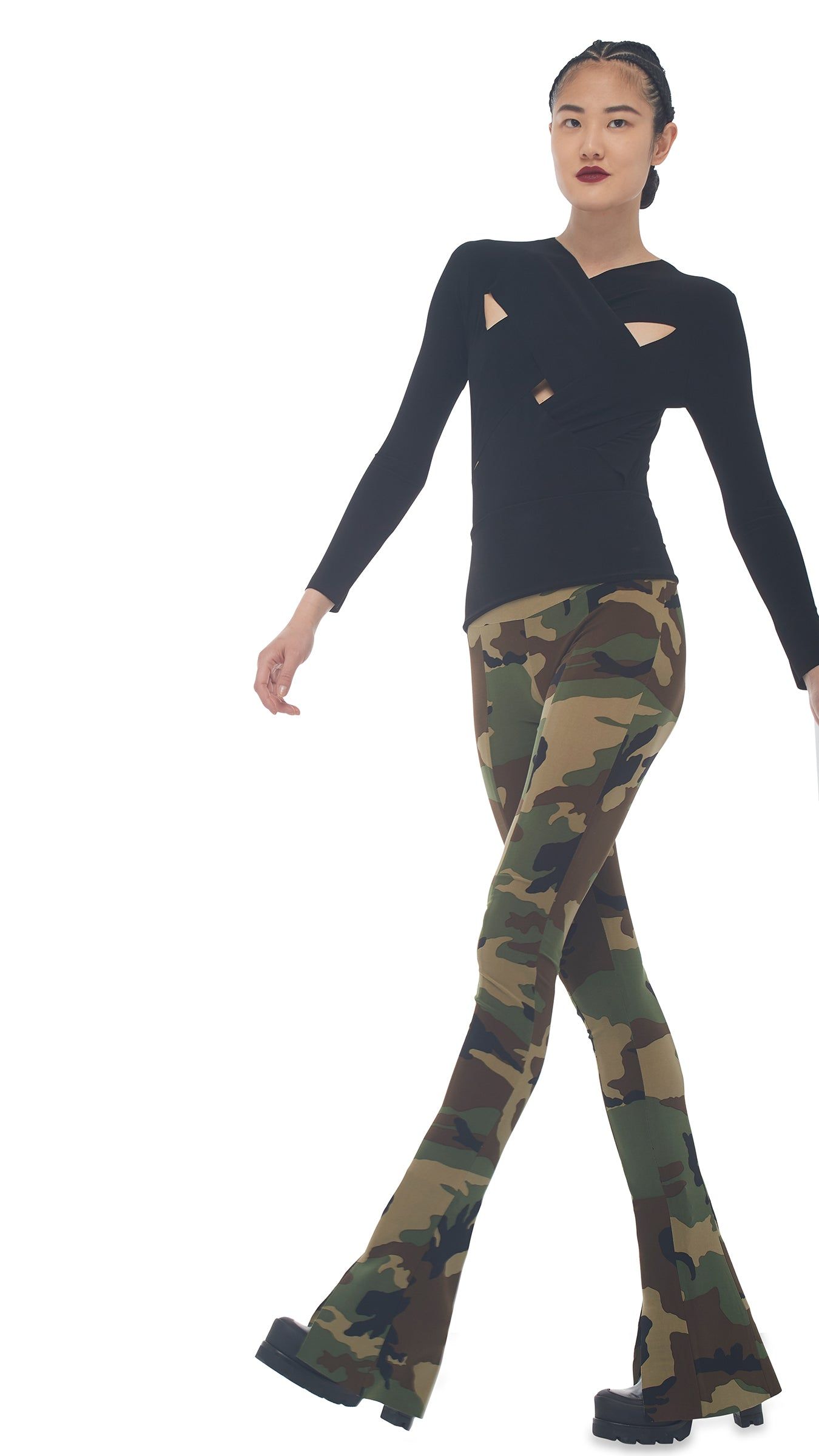 LONG SLEEVE WEAVE TOP sold by Norma Kamali product image thumbnail 4