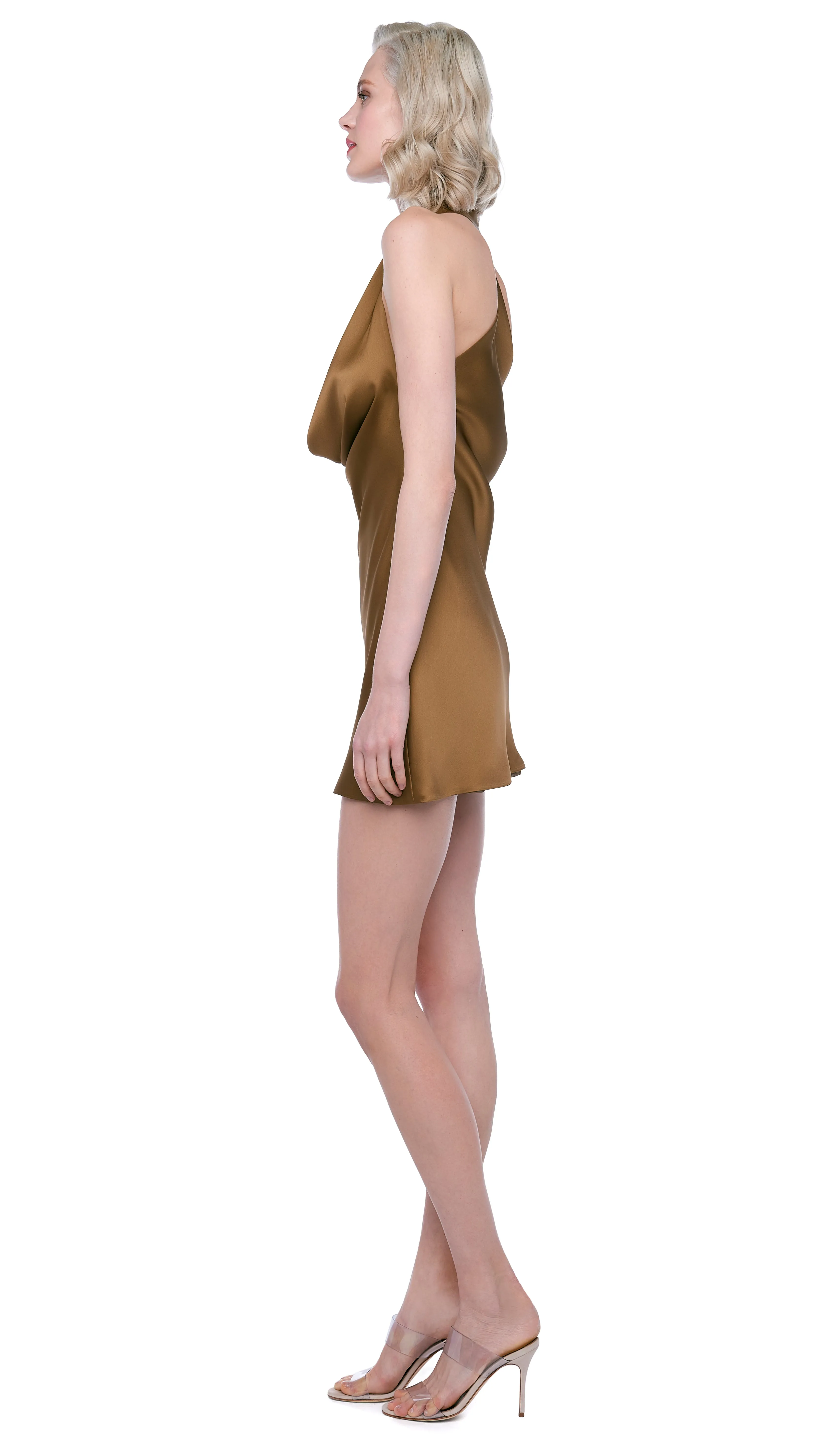 HALTER DRAPE MINI DRESS sold by Norma Kamali product image thumbnail 2