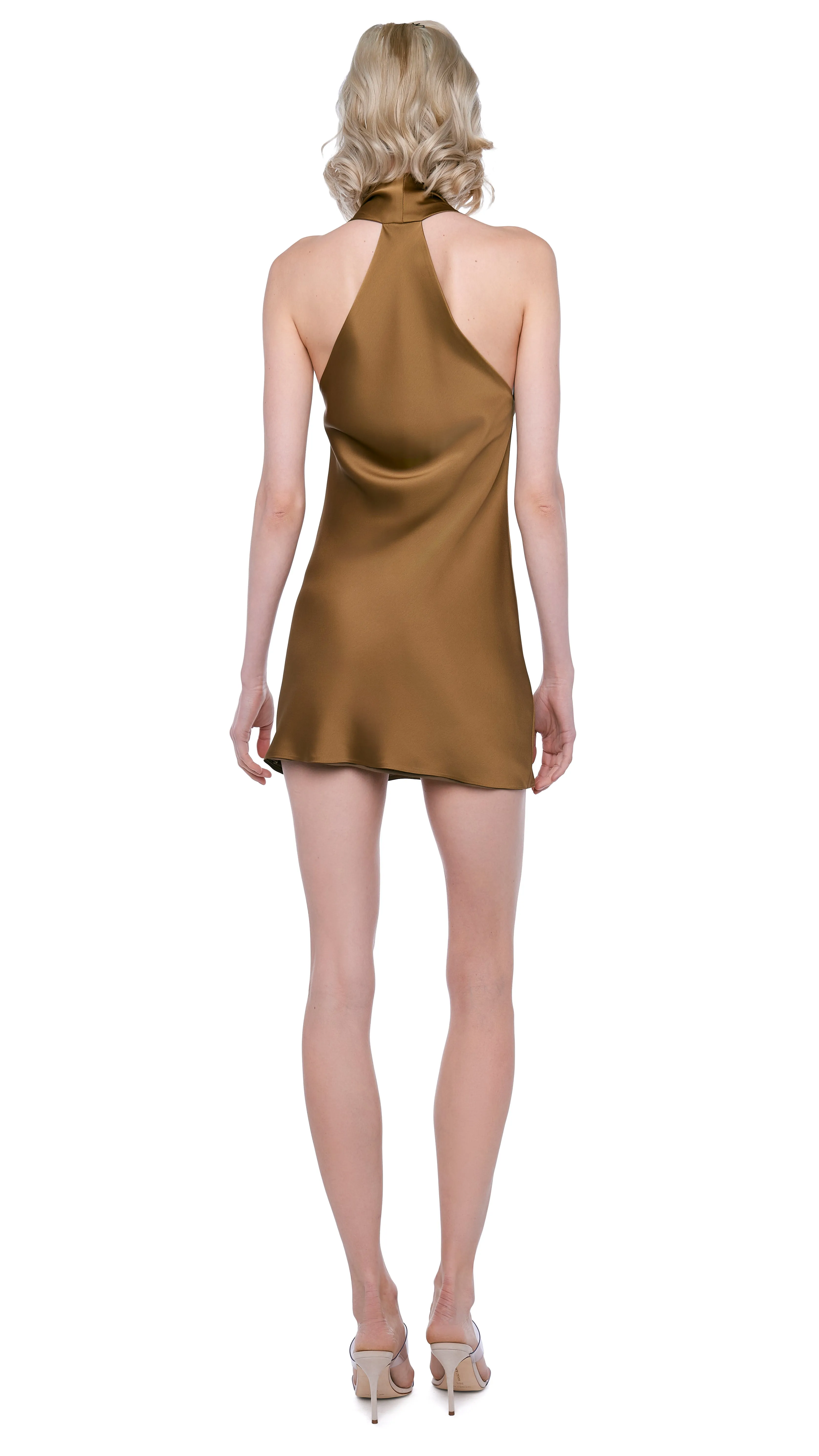 HALTER DRAPE MINI DRESS sold by Norma Kamali product image thumbnail 3