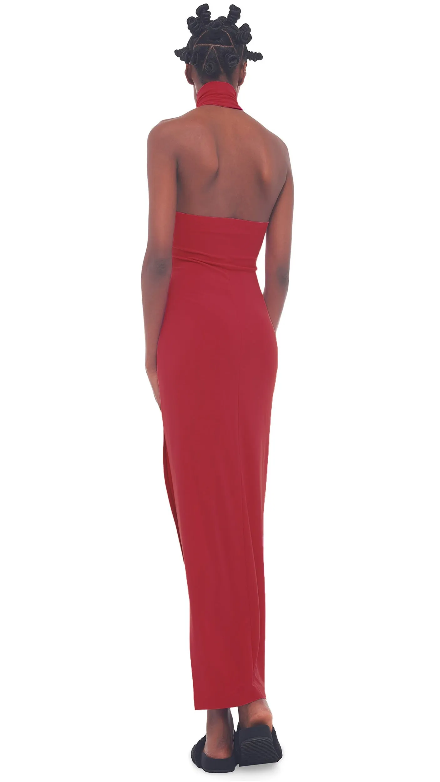 HALTER TURTLE SIDE SLIT GOWN sold by Norma Kamali product image thumbnail 3