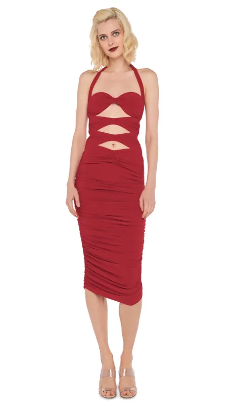 PEEKABOO MIO DRESS TO MIDCALF made by Norma Kamali