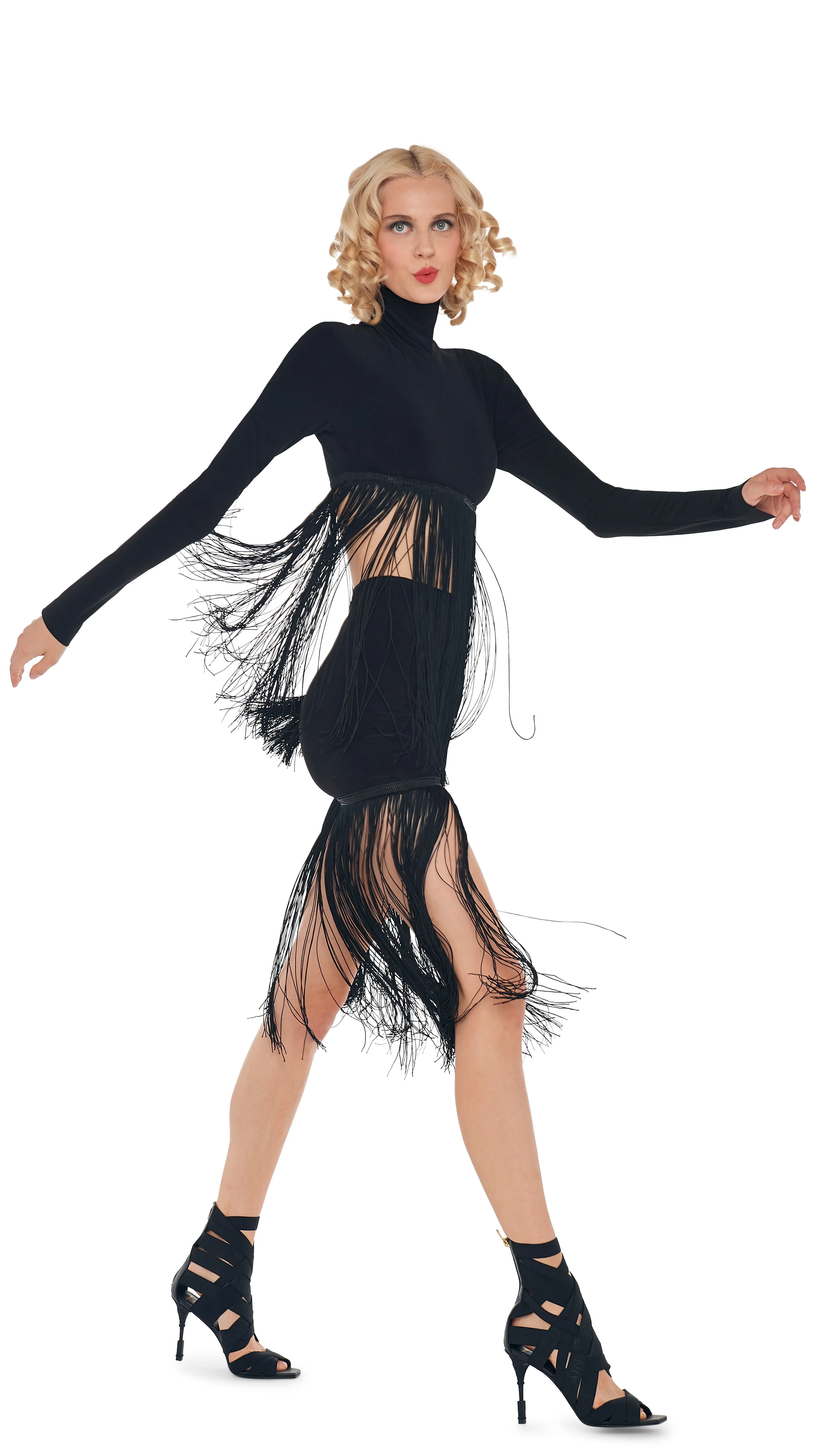 18" FRINGE CROPPED TURTLE TOP sold by Norma Kamali product image thumbnail 5