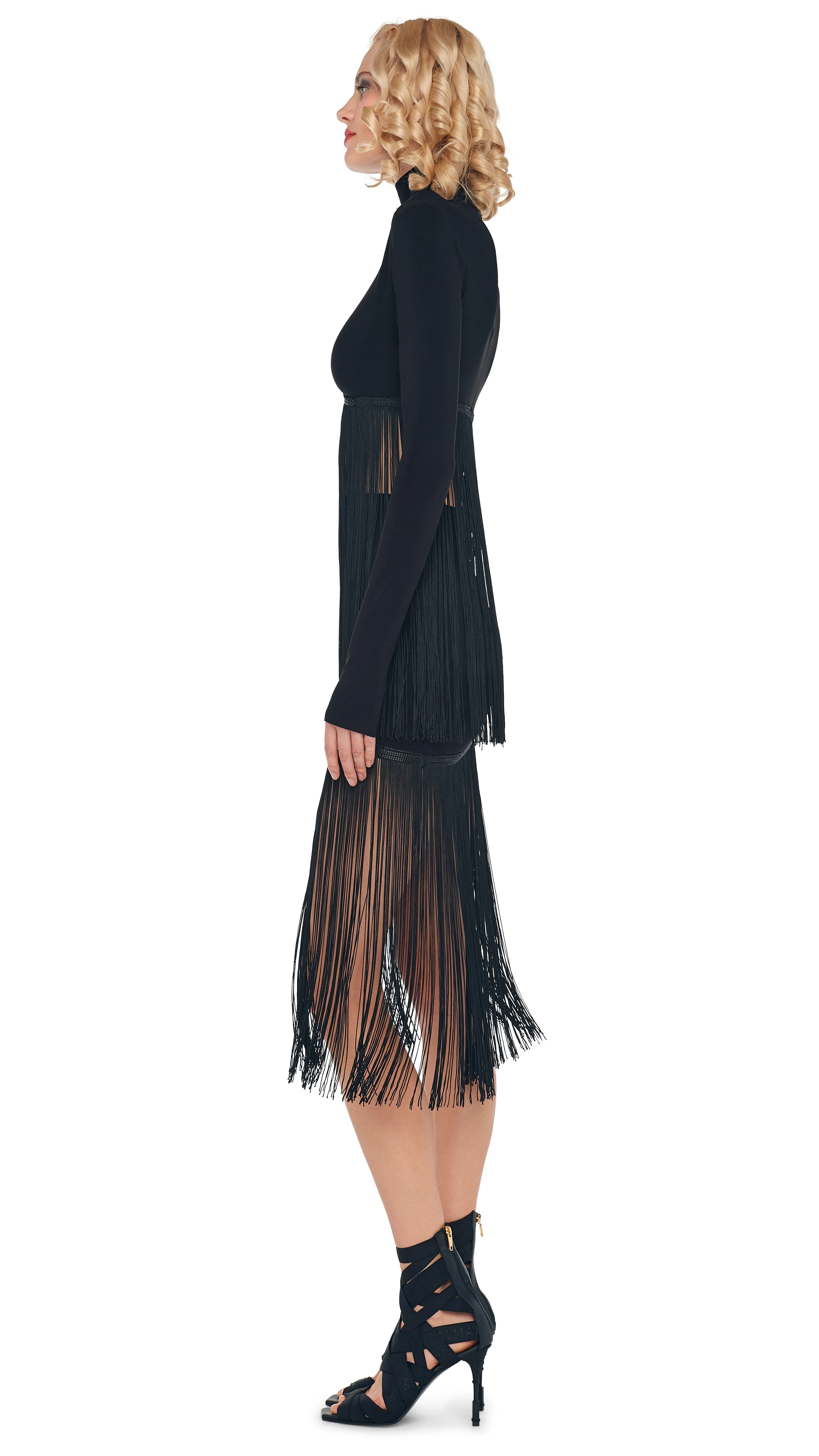 18" FRINGE CROPPED TURTLE TOP sold by Norma Kamali product image thumbnail 2