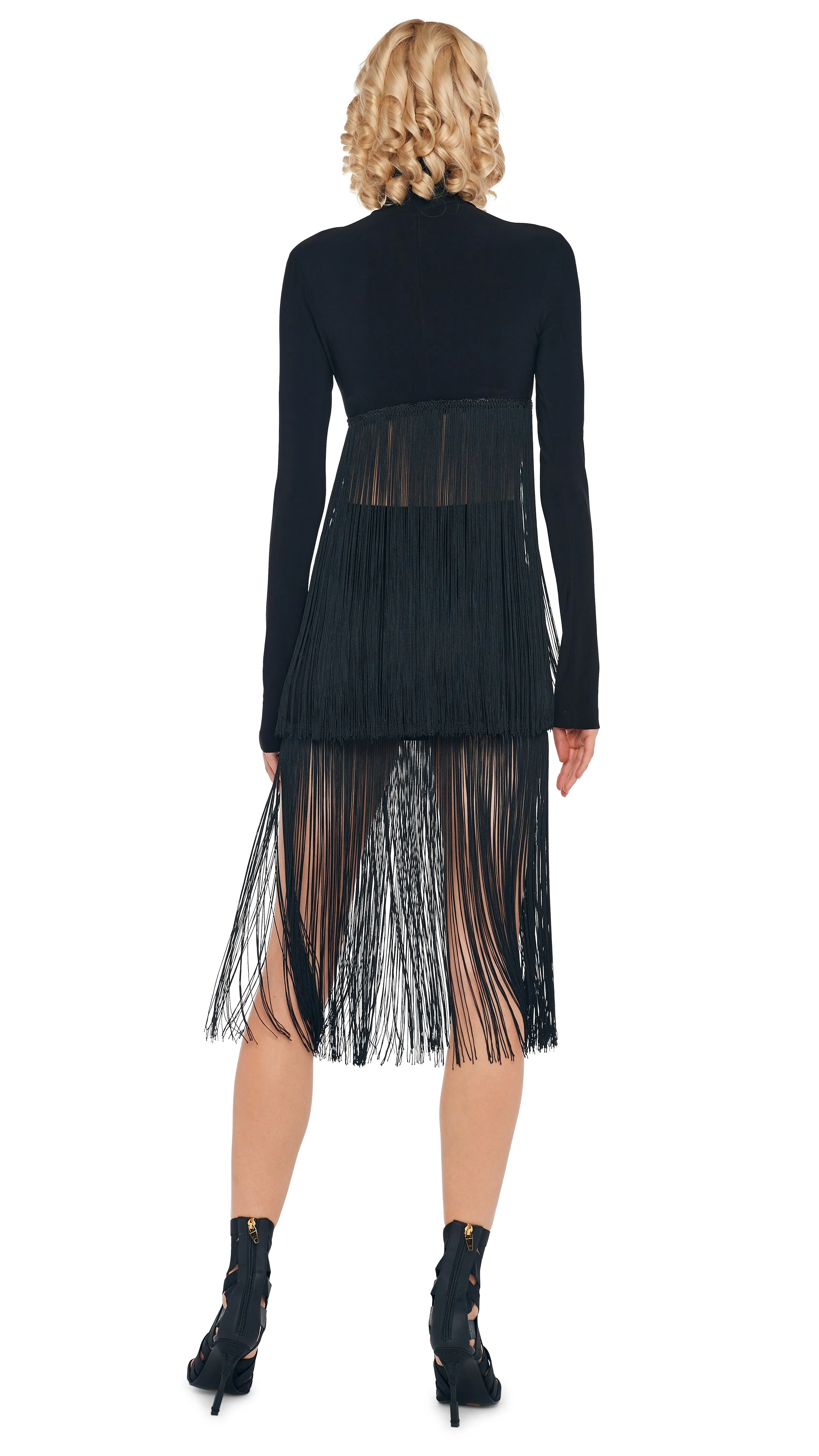 18" FRINGE CROPPED TURTLE TOP sold by Norma Kamali product image thumbnail 3