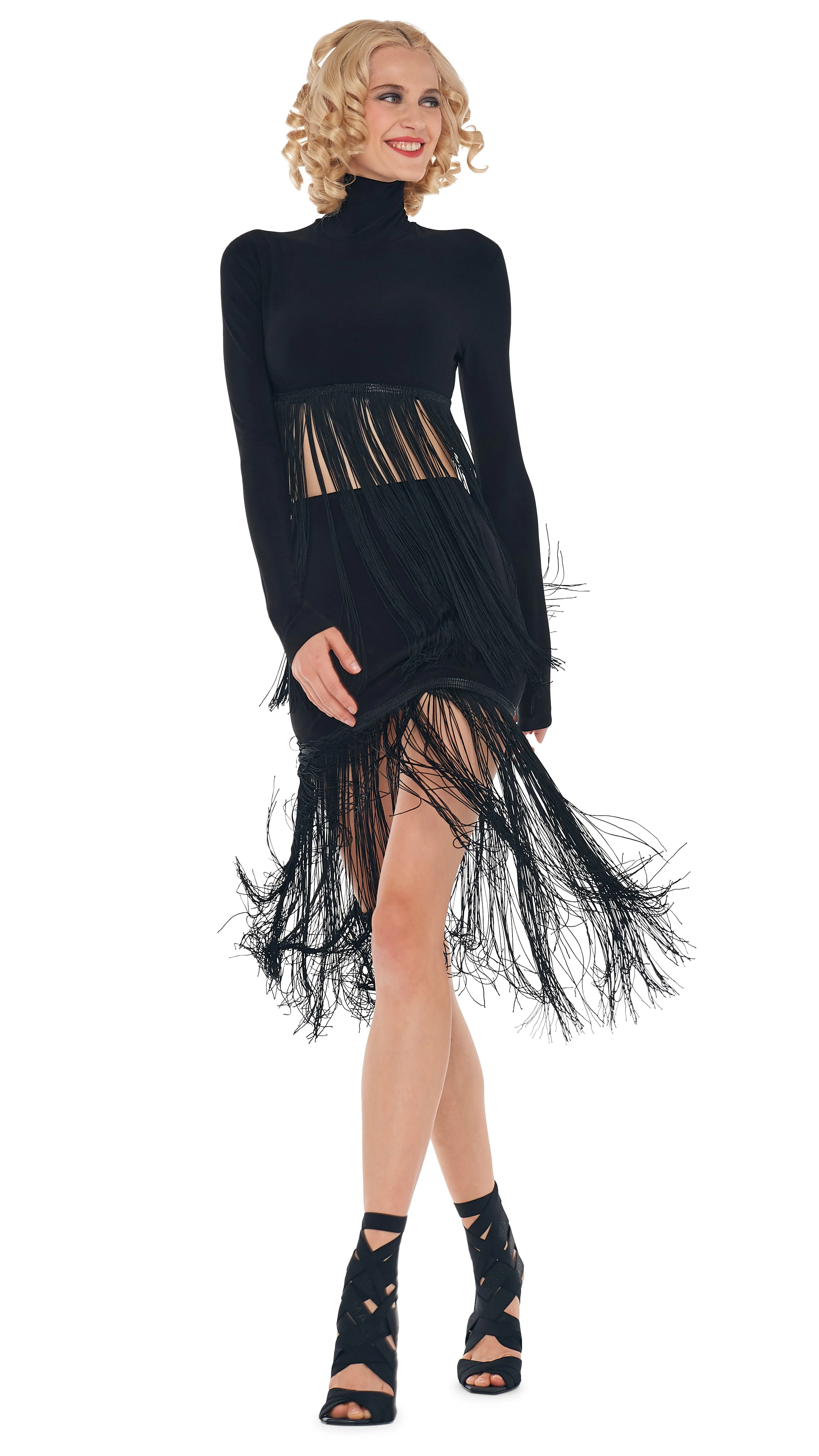 18" FRINGE CROPPED TURTLE TOP sold by Norma Kamali product image thumbnail 4
