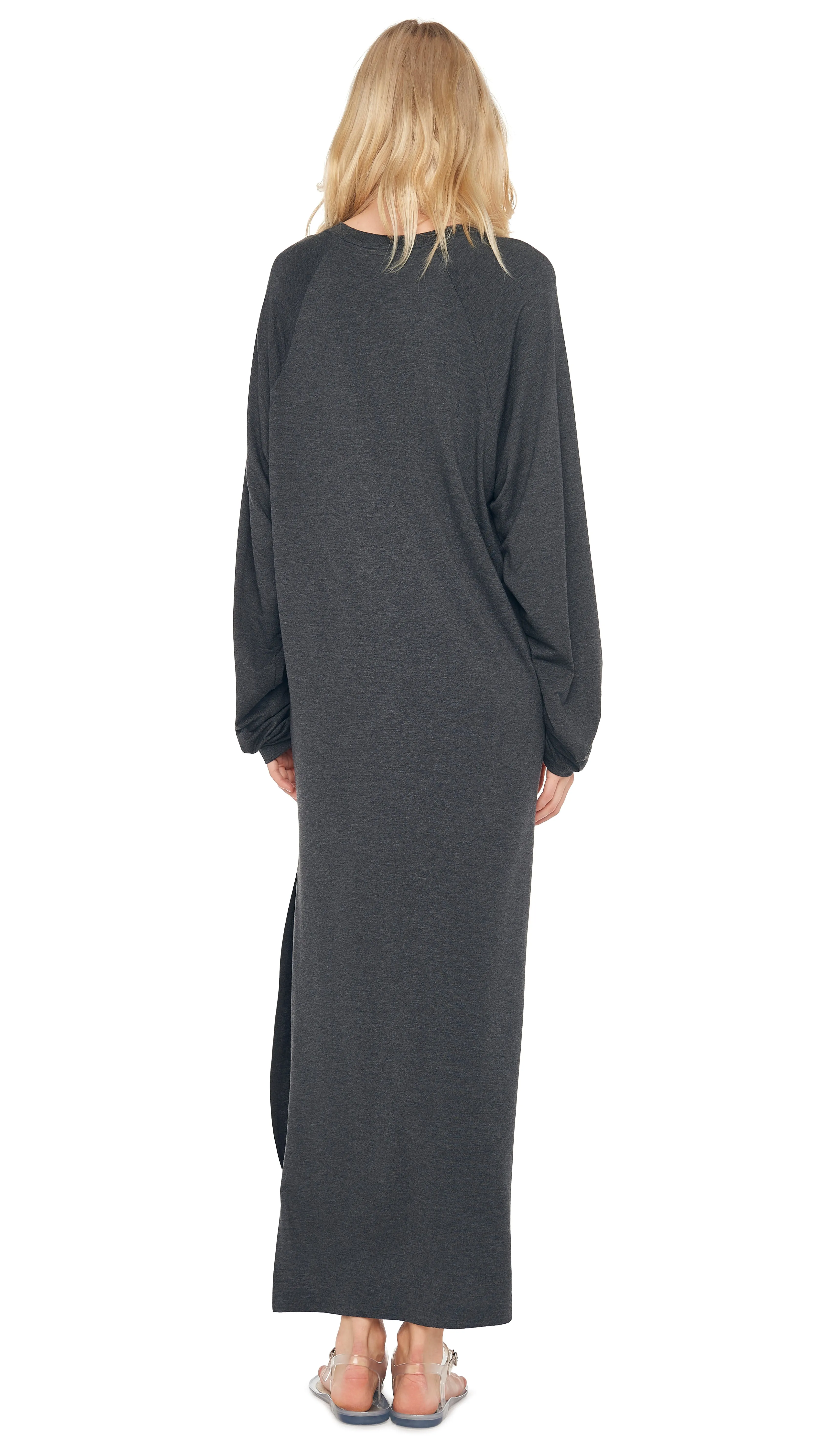 OS RAGLAN SLEEVE SIDE SLIT GOWN sold by Norma Kamali product image thumbnail 3