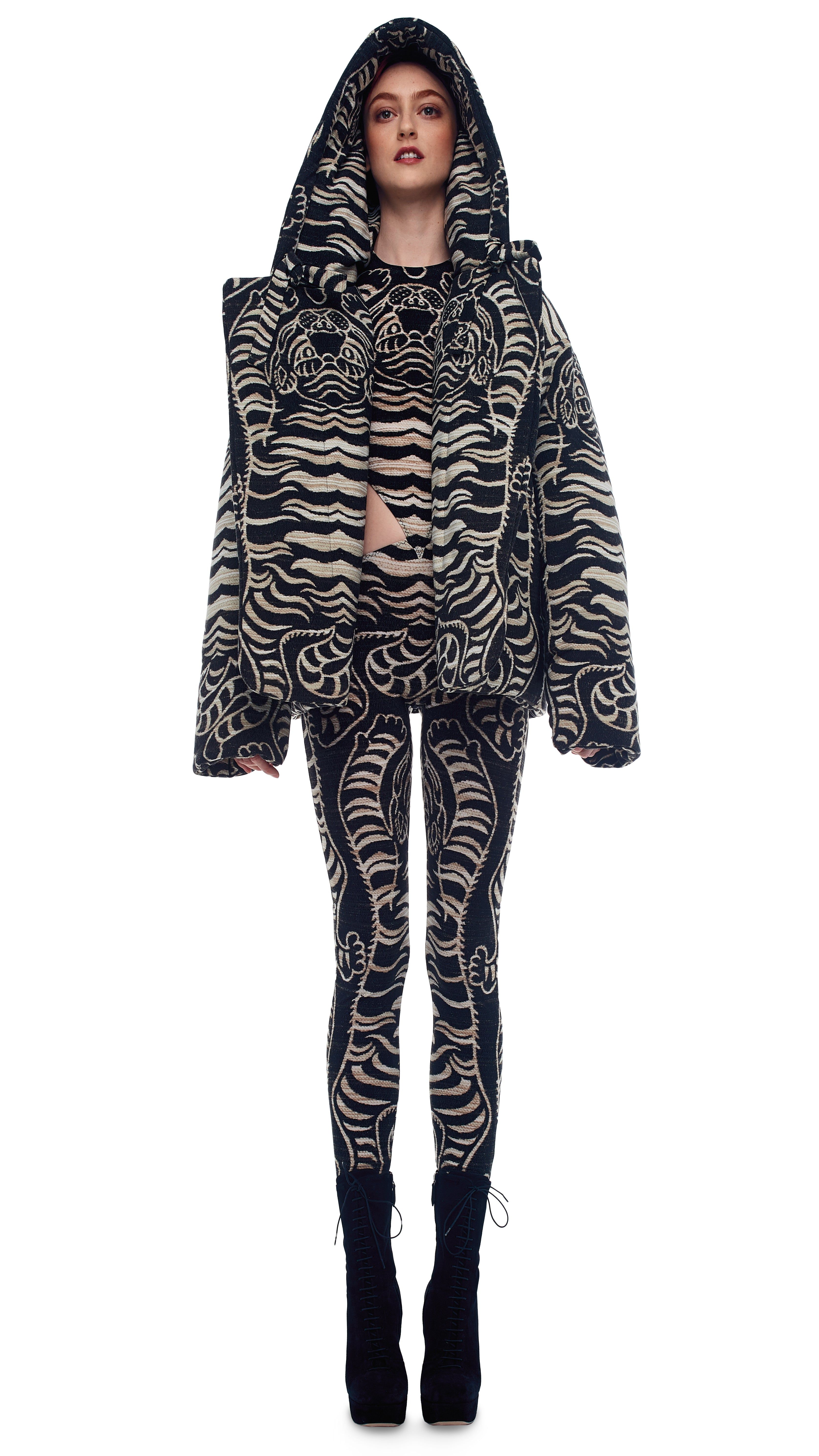 HOODED SLEEPING BAG JACKET sold by Norma Kamali