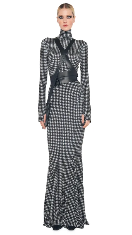 LONG SLEEVE TURTLE FISHTAIL GOWN sold by Norma Kamali