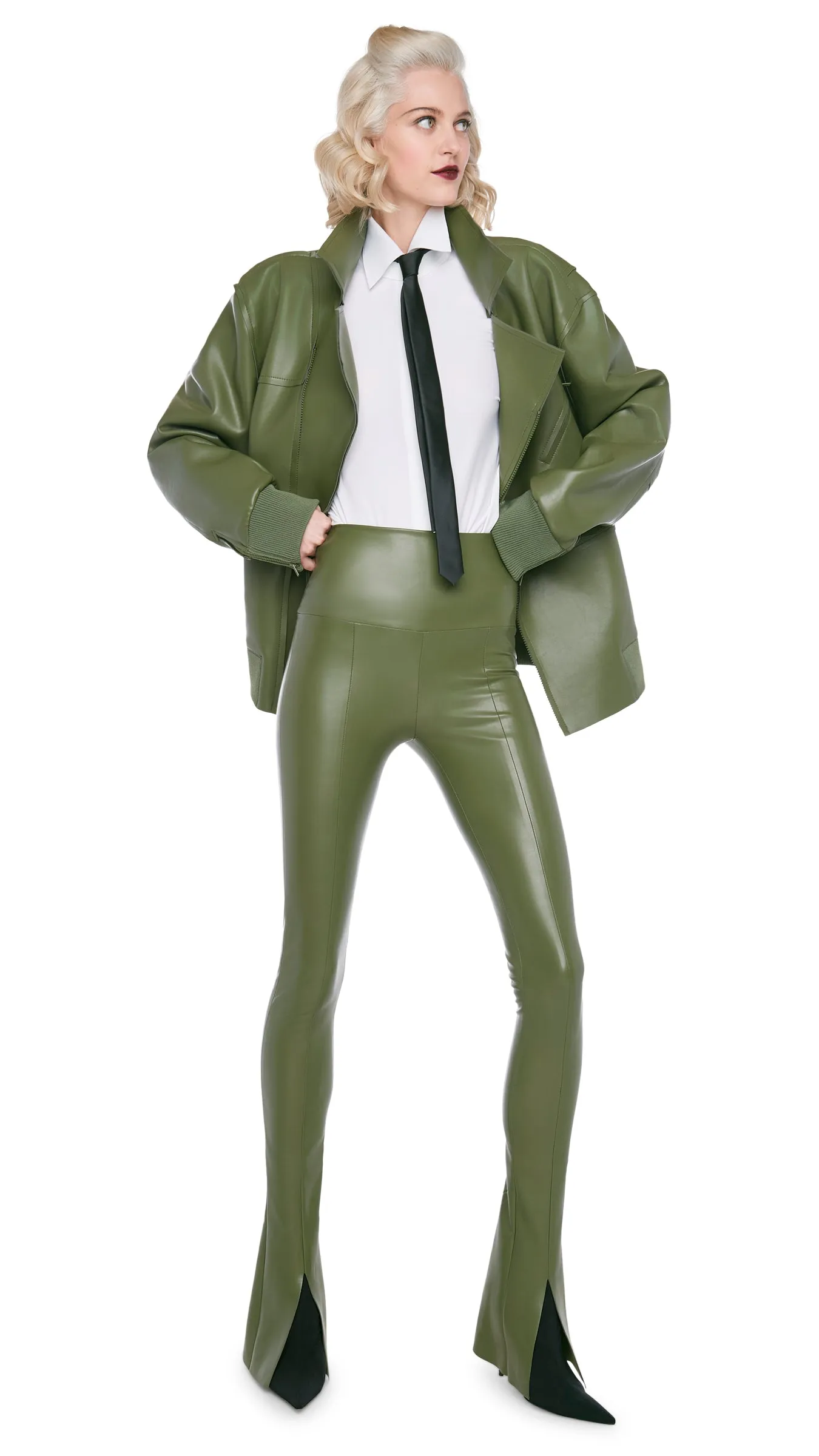 OVERSIZED MOTO JACKET sold by Norma Kamali product image thumbnail 4