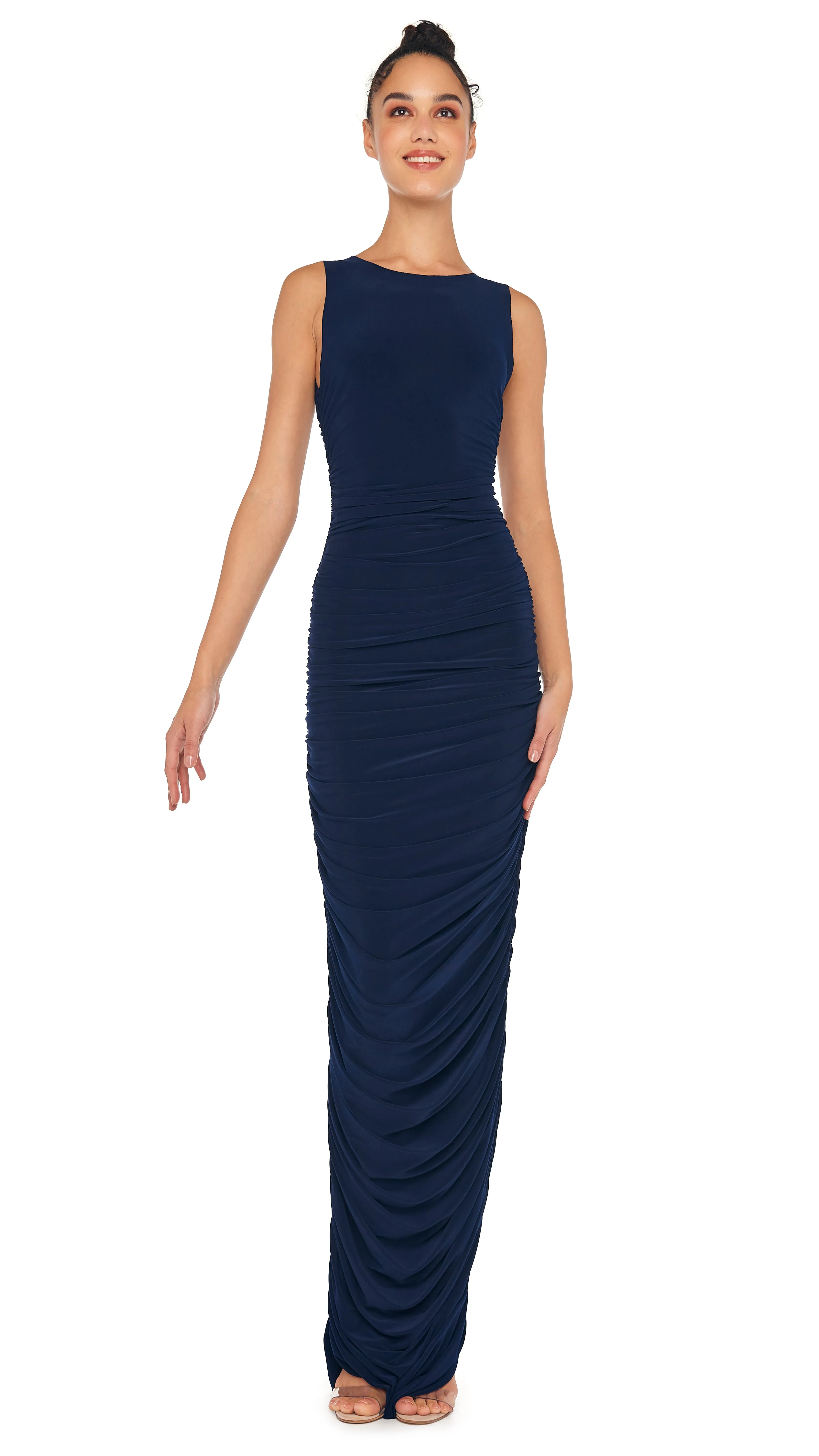 SLEEVELESS SIDE SHIRRED GOWN sold by Norma Kamali