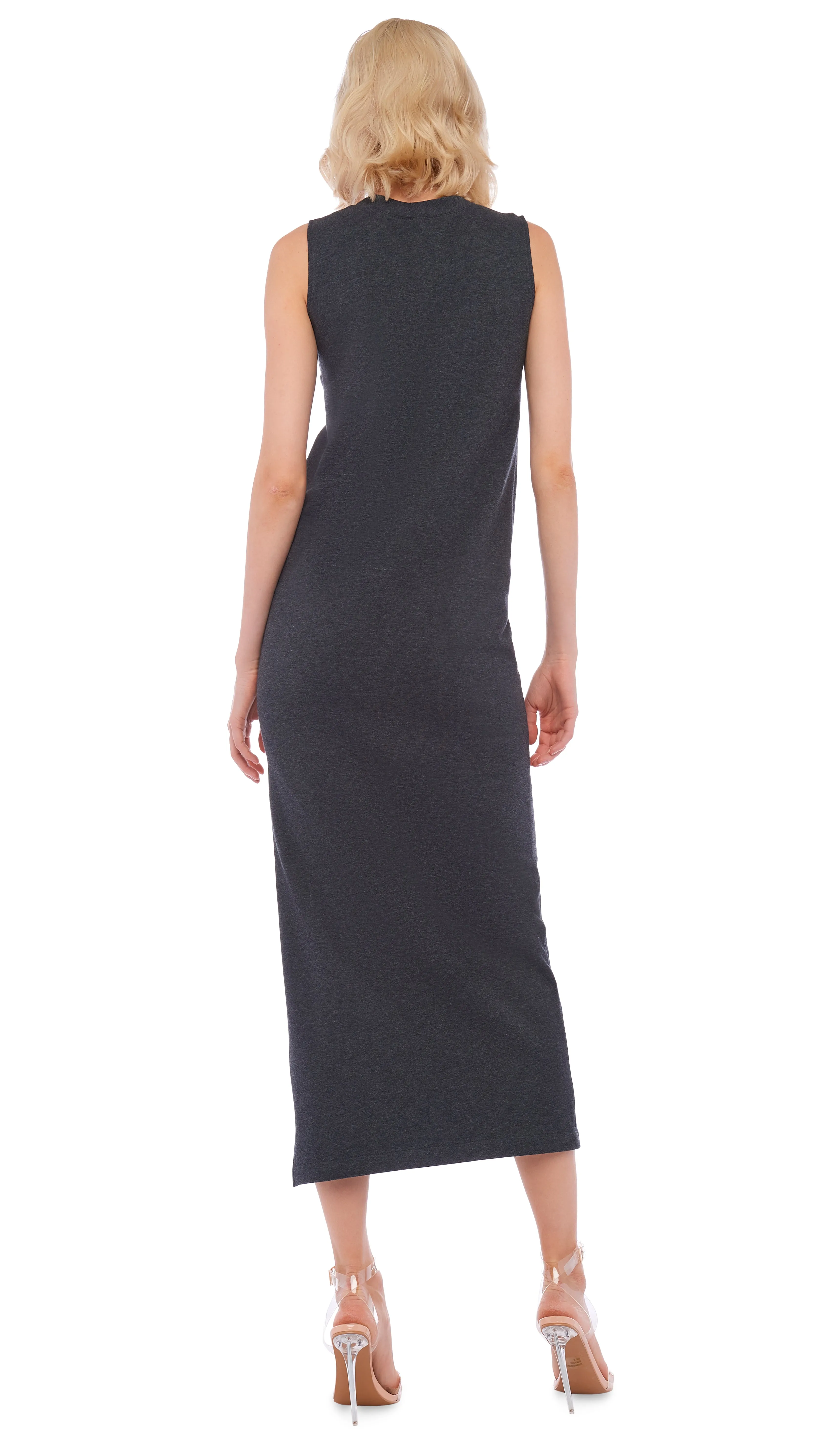 SLEEVELESS SIDE SLIT GOWN sold by Norma Kamali product image thumbnail 3