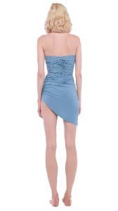 SIDE DRAPE MINI SKIRT sold by Norma Kamali