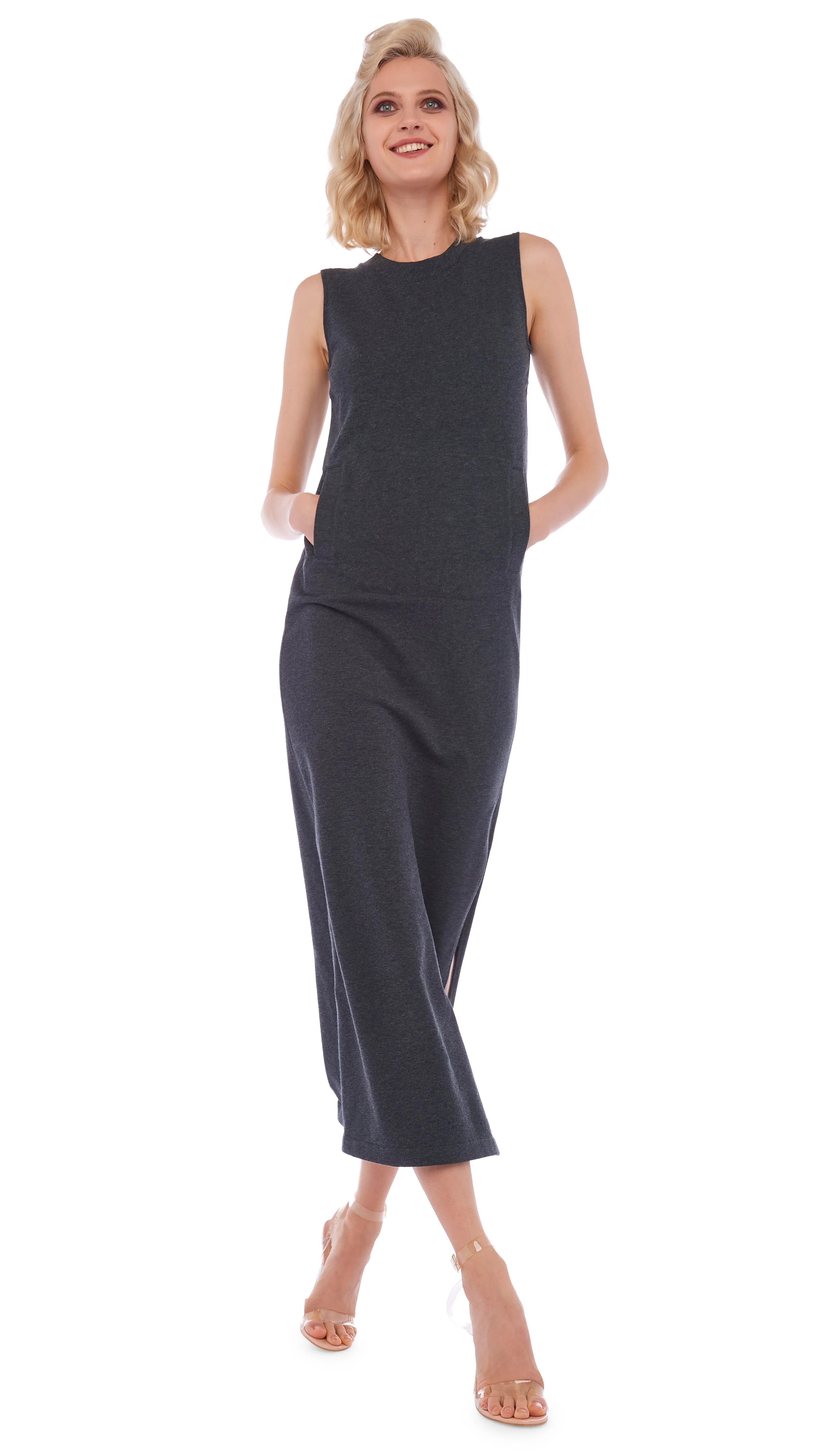 SLEEVELESS SIDE SLIT GOWN sold by Norma Kamali product image thumbnail 5