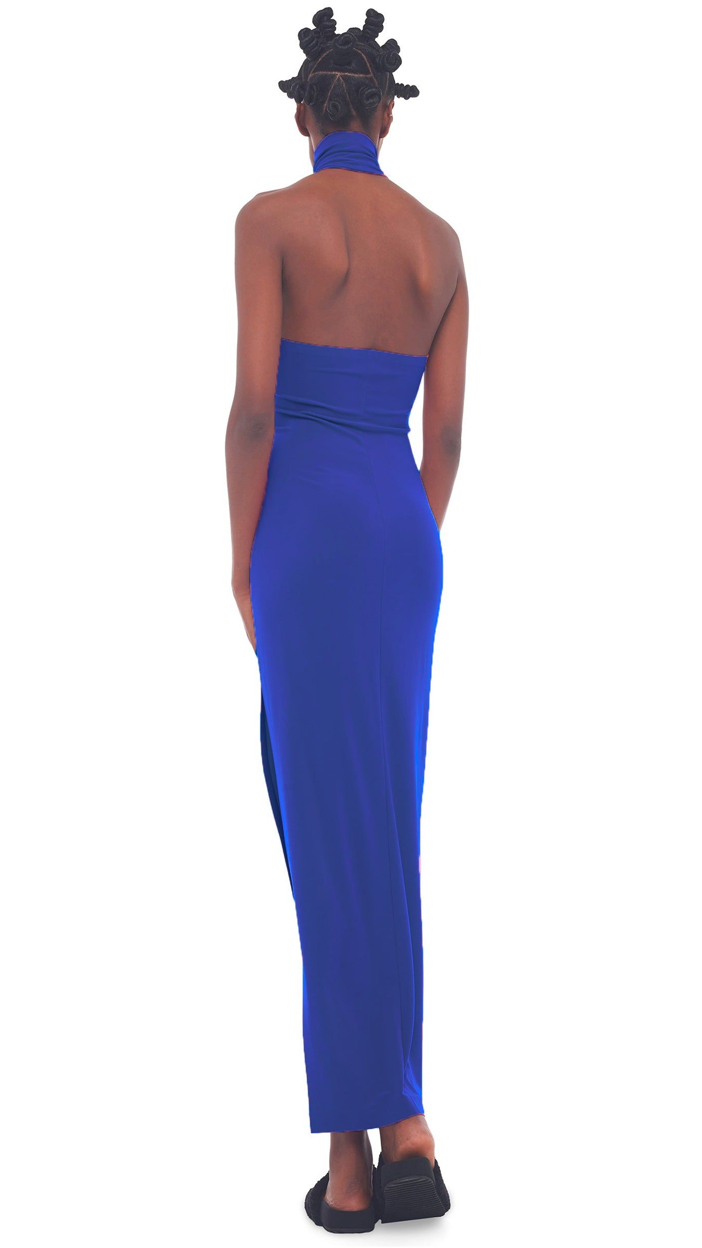 HALTER TURTLE SIDE SLIT GOWN sold by Norma Kamali product image thumbnail 3