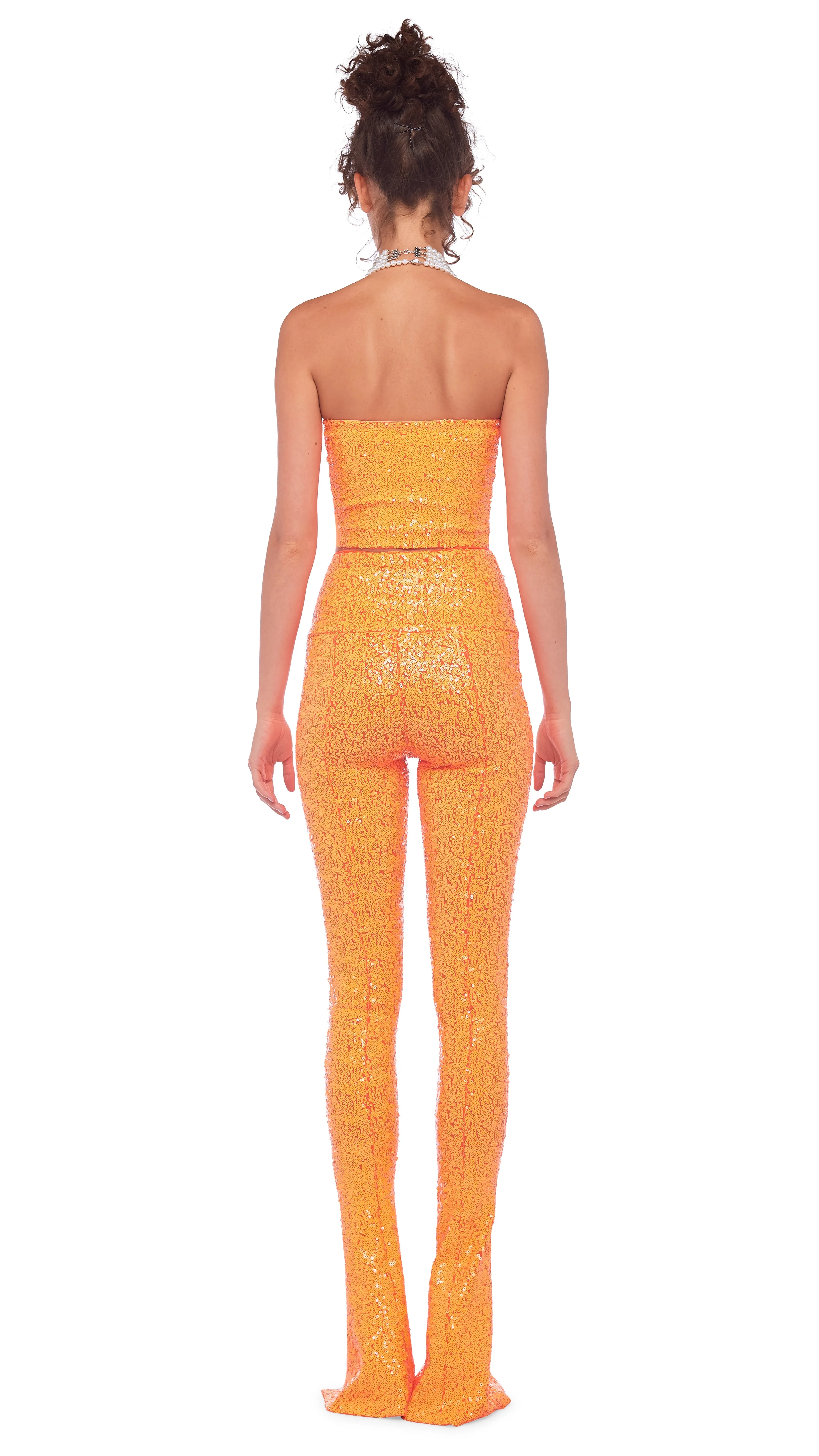 SEQUIN TUBE TOP W/ MESH SIDES sold by Norma Kamali product image thumbnail 3