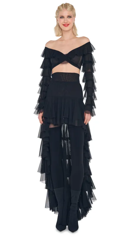 CROPPED RUFFLE TOP made by Sweats