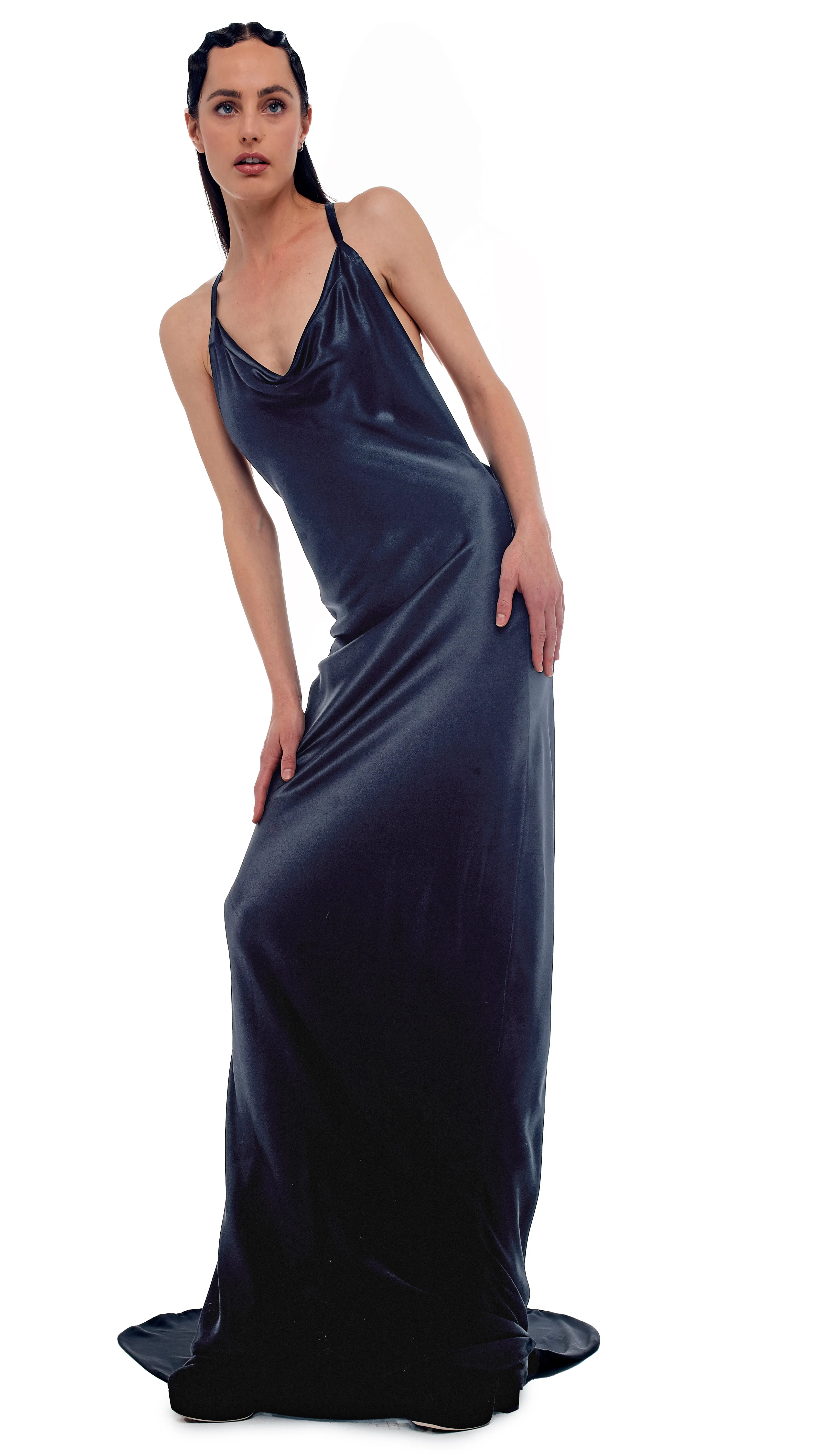 CROSS BACK BIAS GOWN sold by Norma Kamali product image thumbnail 5