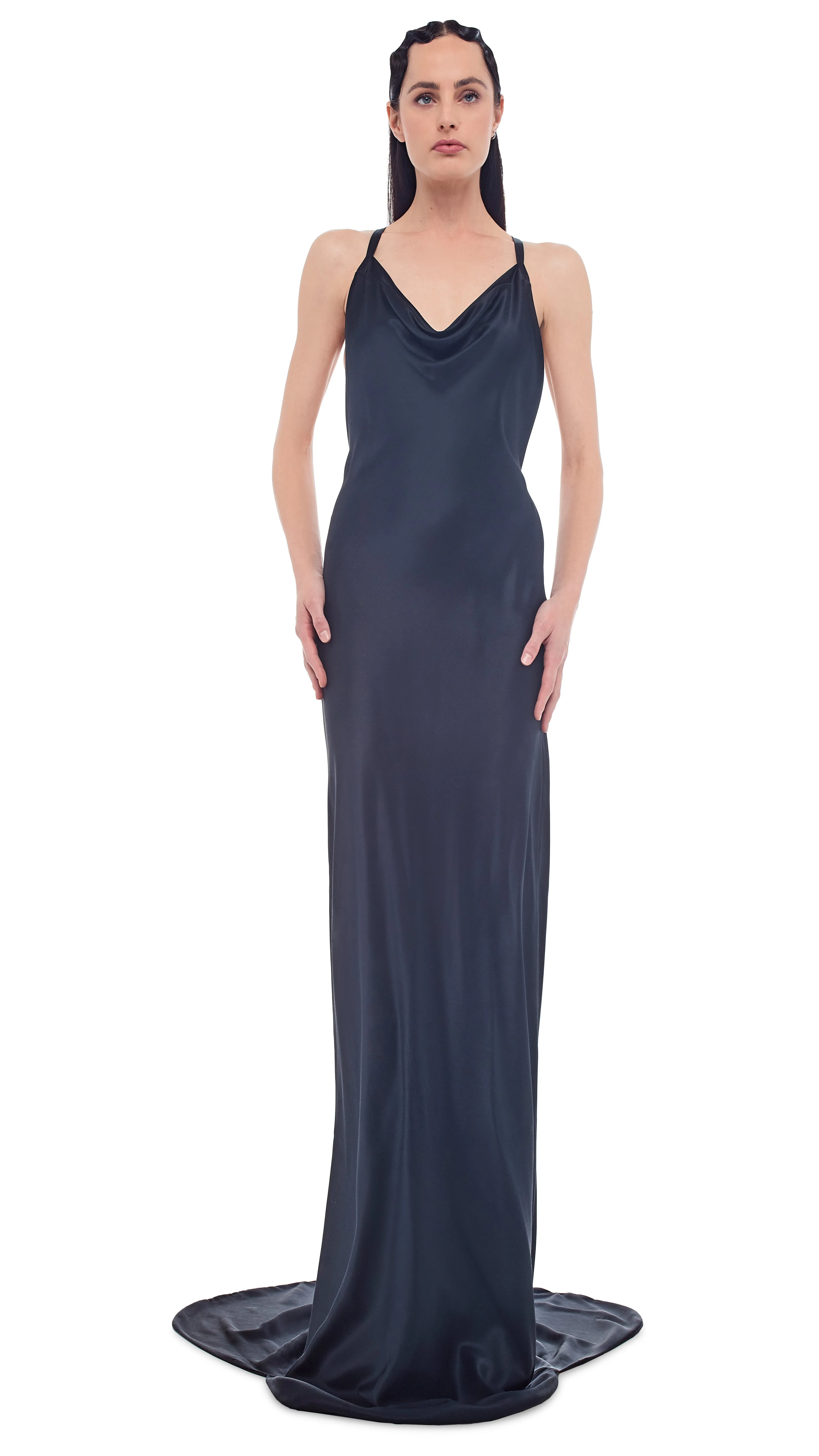 CROSS BACK BIAS GOWN sold by Norma Kamali