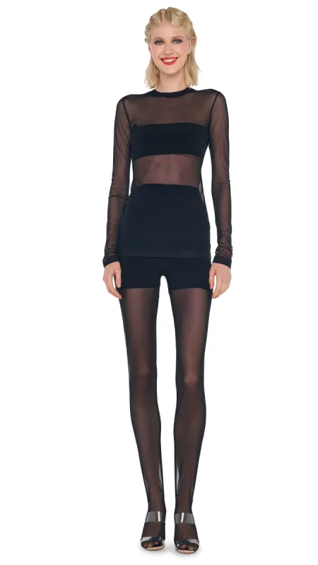 LONG SLEEVE DASH APPLIQUE TOP sold by Norma Kamali