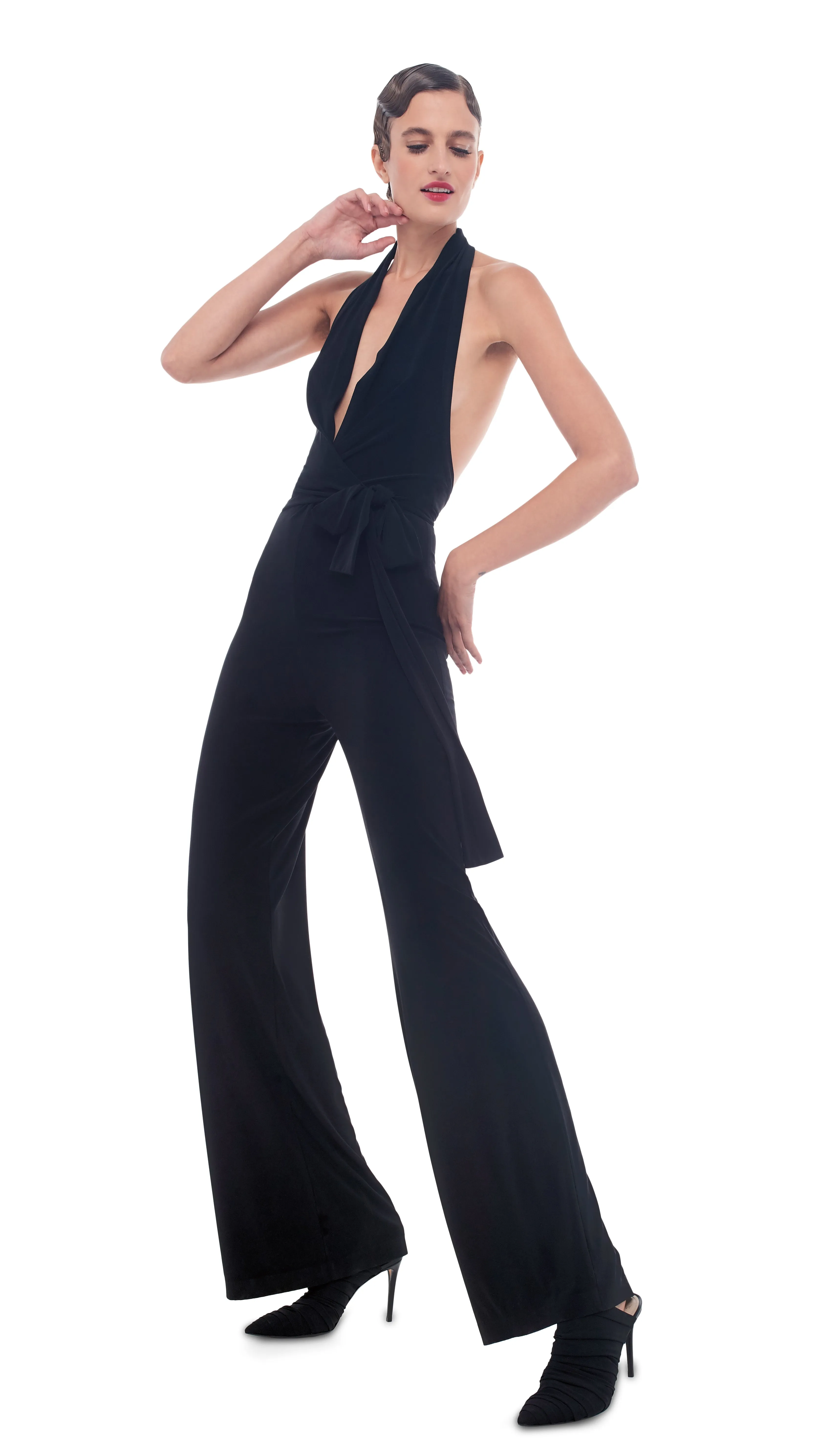 HALTER WRAP JUMPSUIT sold by Norma Kamali product image thumbnail 5