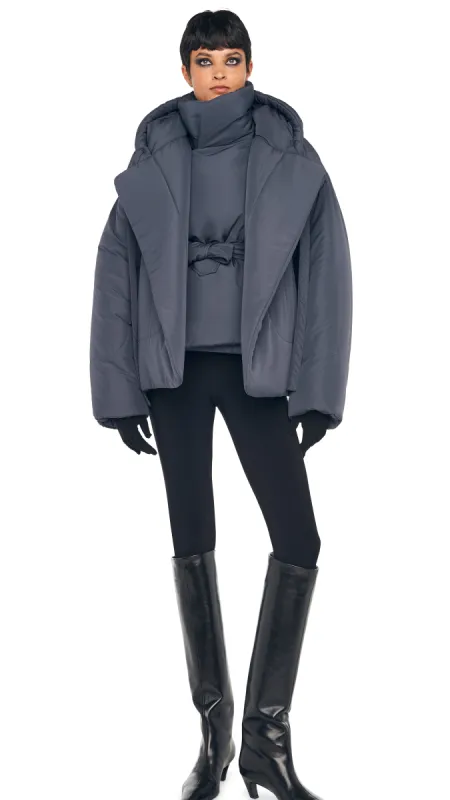 HOODED SLEEPING BAG COAT SHORT sold by Norma Kamali