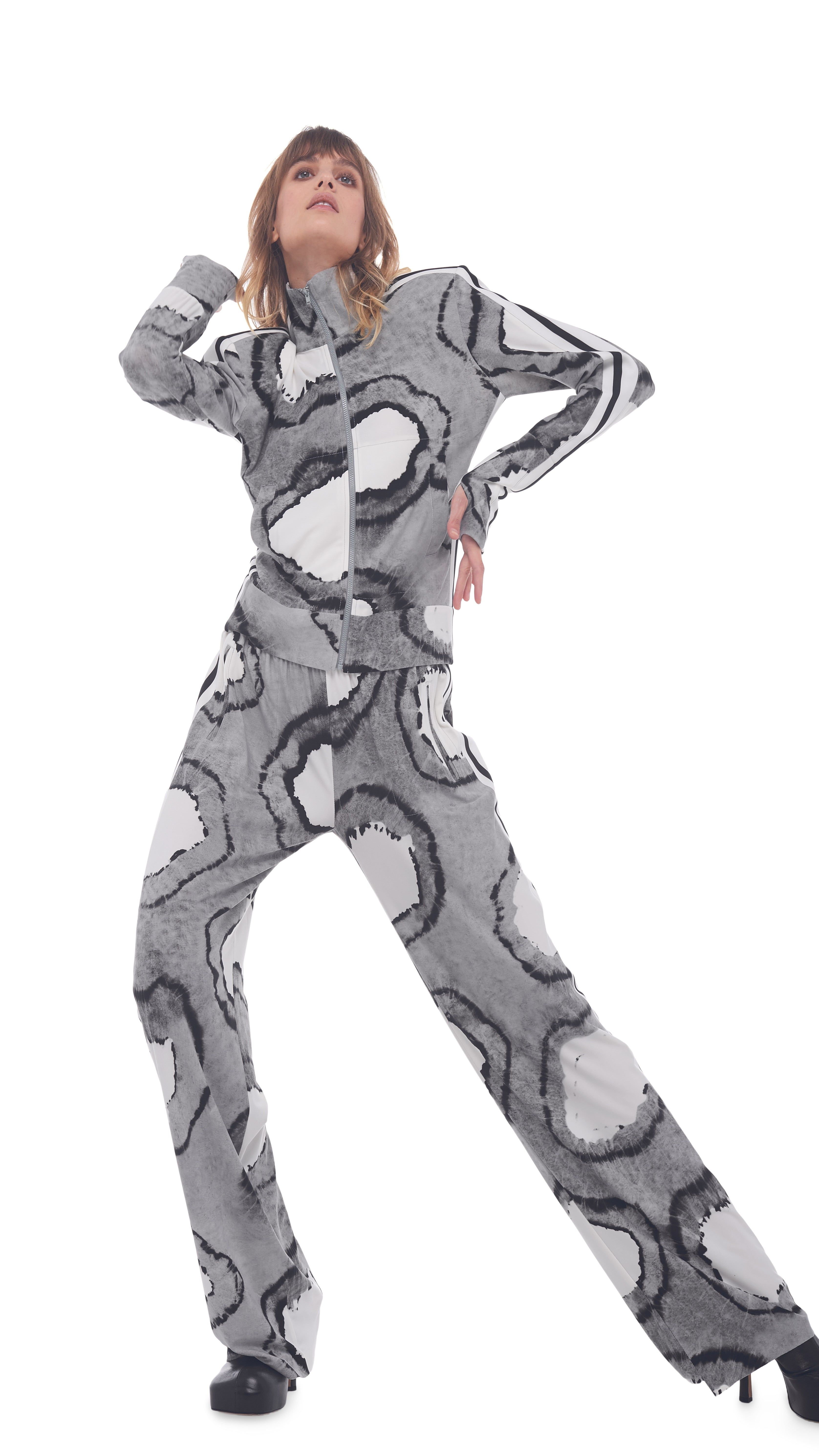 SIDE STRIPE BF SWEATPANT sold by Norma Kamali product image thumbnail 5