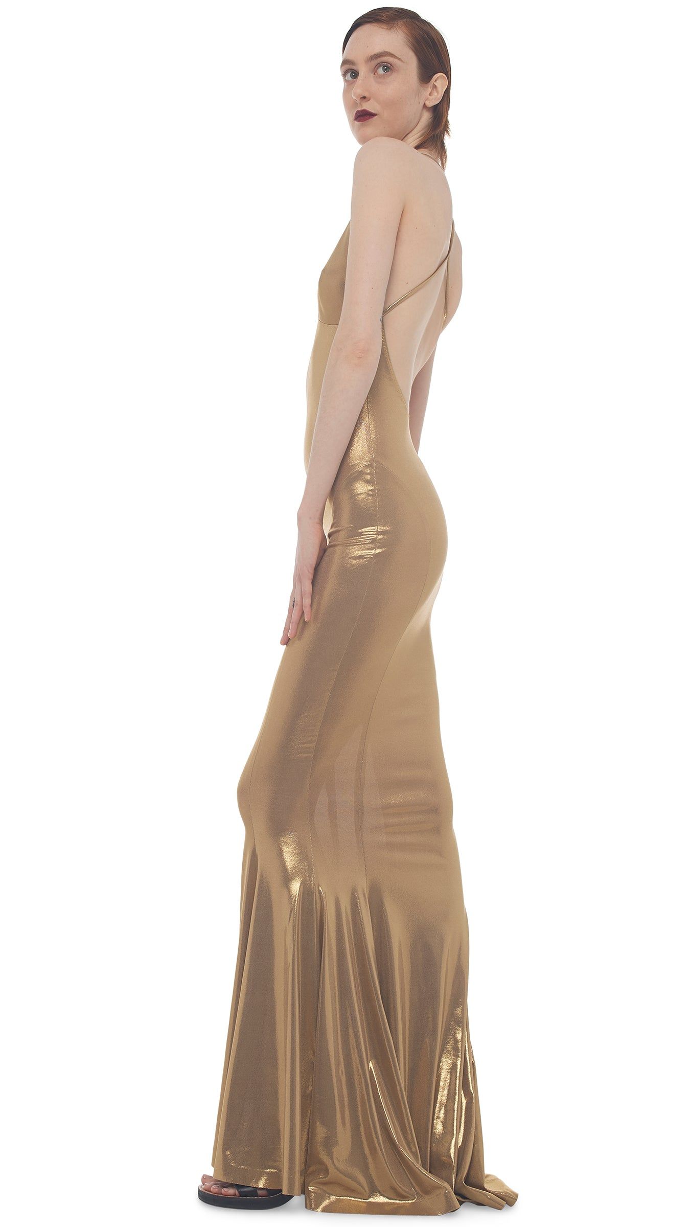 LOW BACK FISHTAIL GOWN sold by Norma Kamali product image thumbnail 2