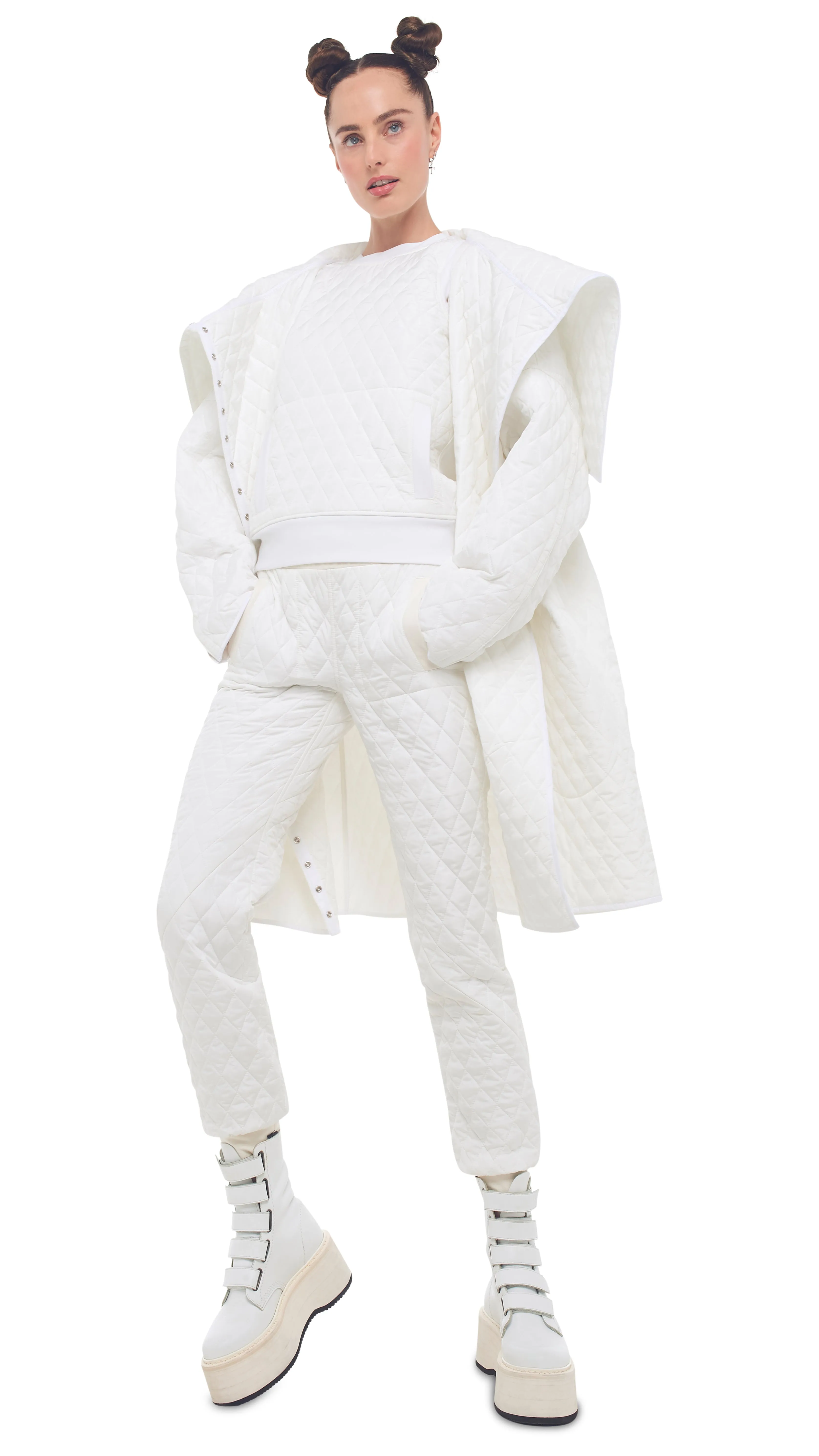 OS SIDE SNAP JACKET TO KNEE sold by Norma Kamali product image thumbnail 4