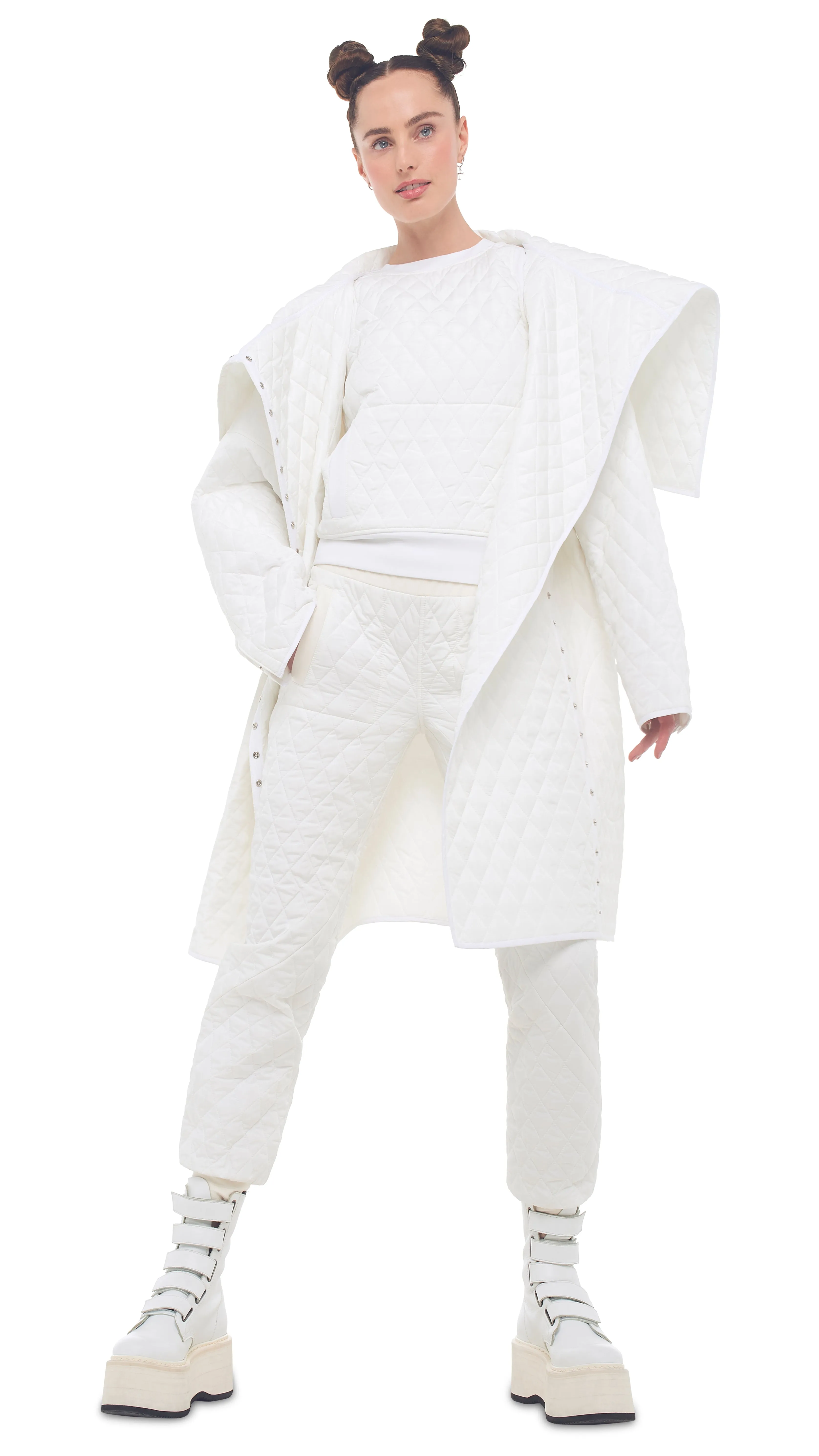 OS SIDE SNAP JACKET TO KNEE sold by Norma Kamali product image thumbnail 5