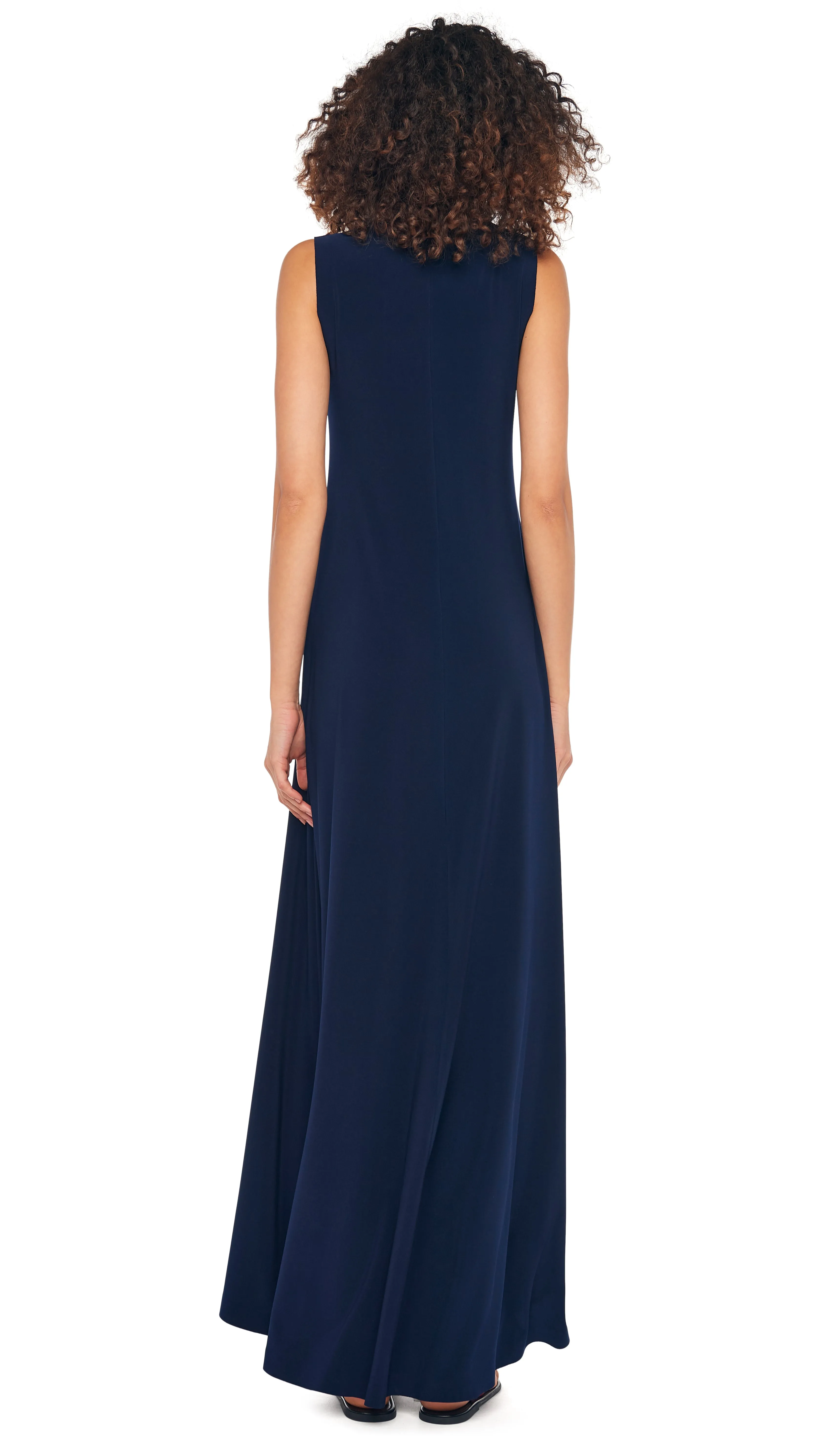SLEEVELESS SWING MAXI DRESS sold by Norma Kamali product image thumbnail 3