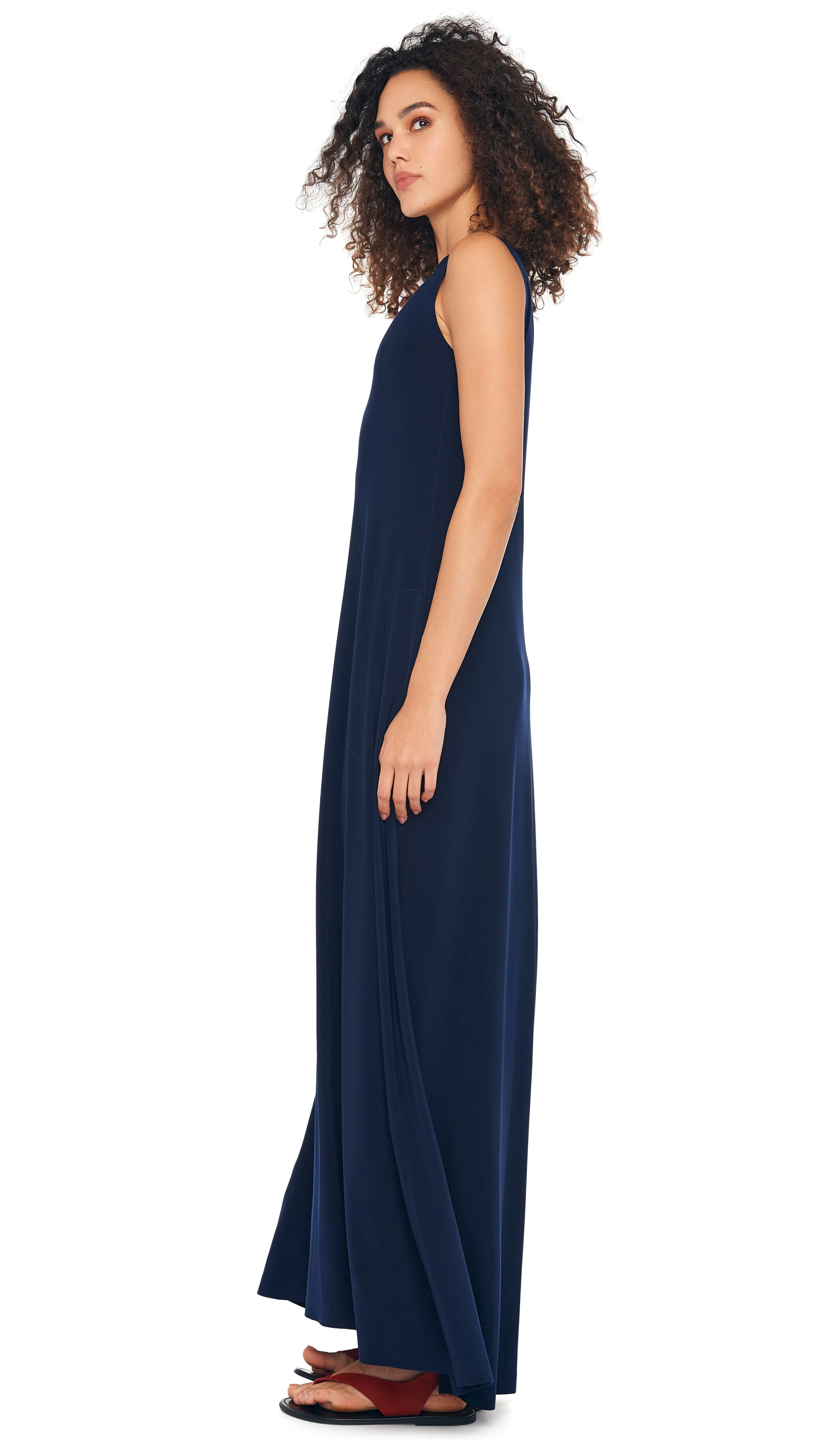 SLEEVELESS SWING MAXI DRESS sold by Norma Kamali product image thumbnail 2