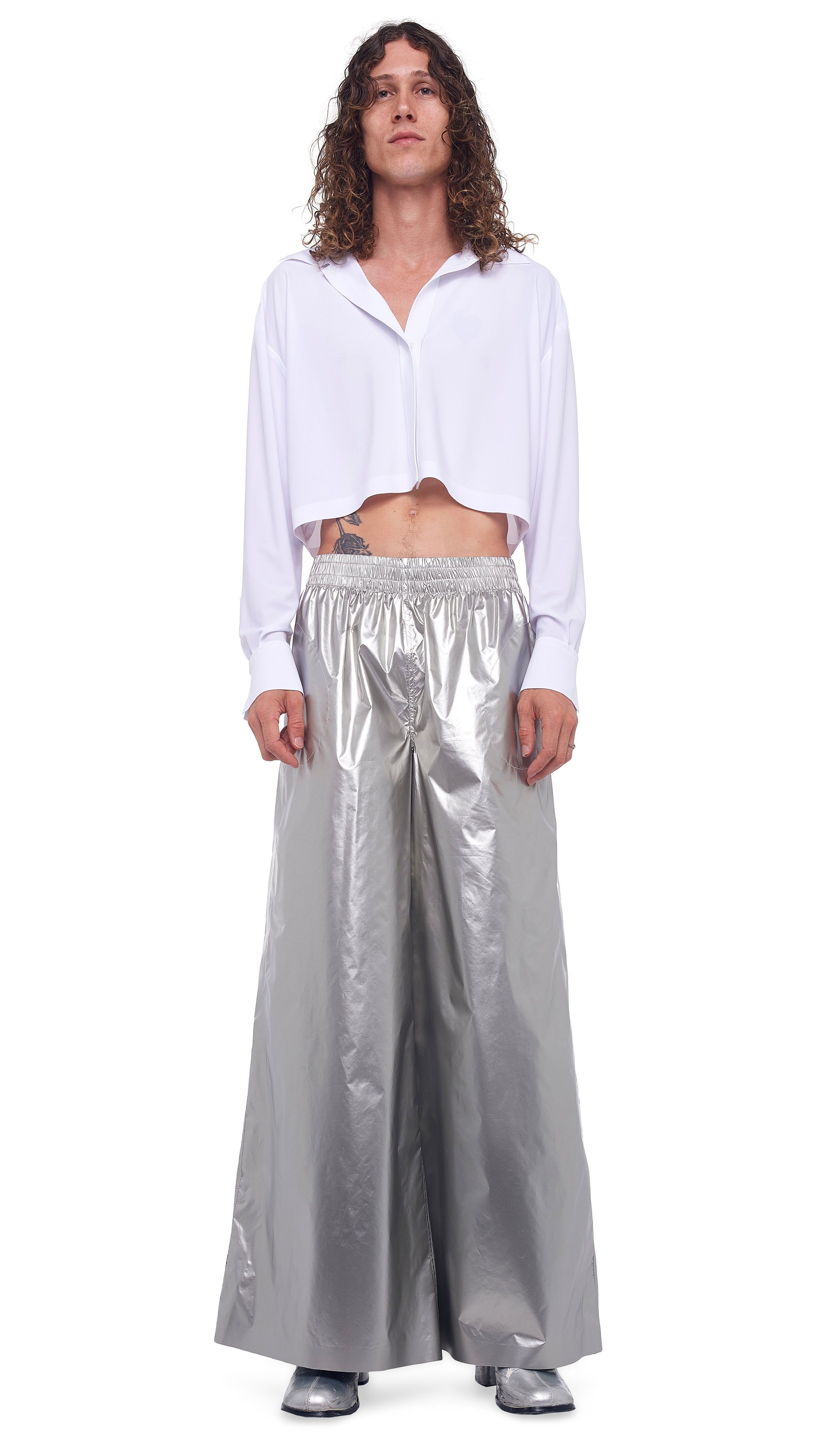 OVERSIZED BF CROP NK SHIRT sold by Norma Kamali product image thumbnail 5