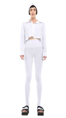 OVERSIZED BF CROP NK SHIRT made by Norma Kamali