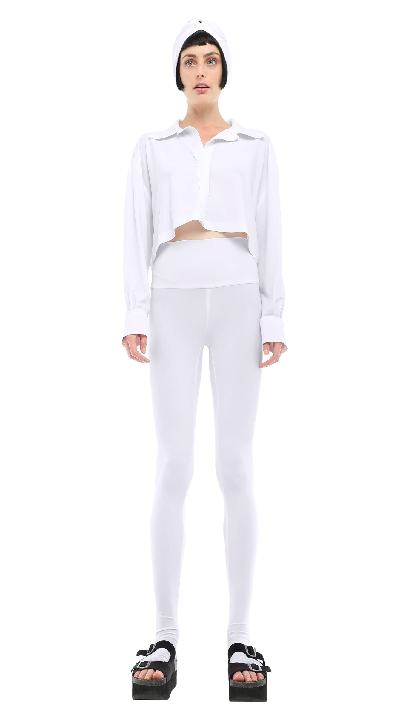 OVERSIZED BF CROP NK SHIRT sold by Norma Kamali