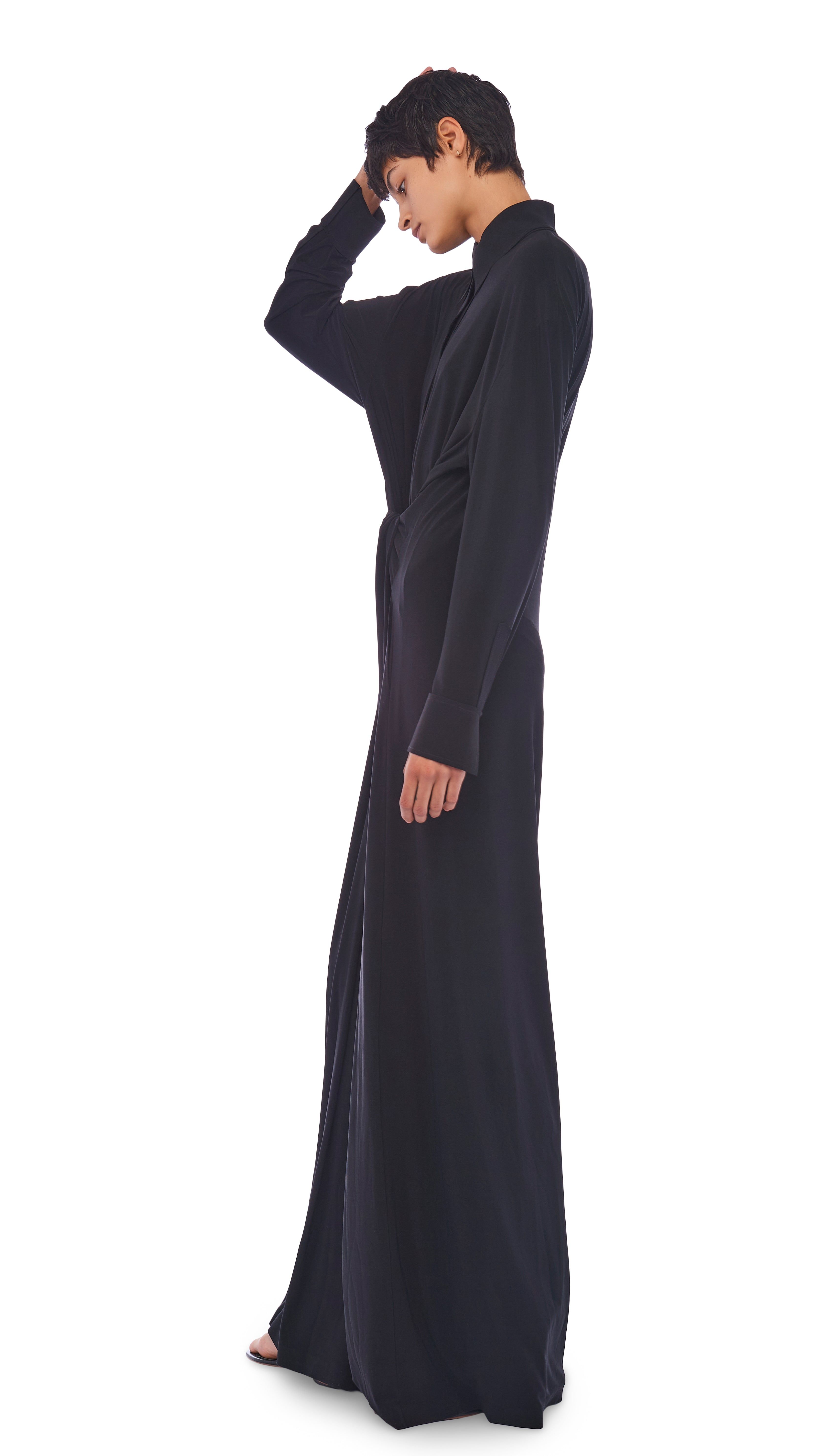 OVERSIZE TY FRONT JUMPSUIT sold by Norma Kamali product image thumbnail 2