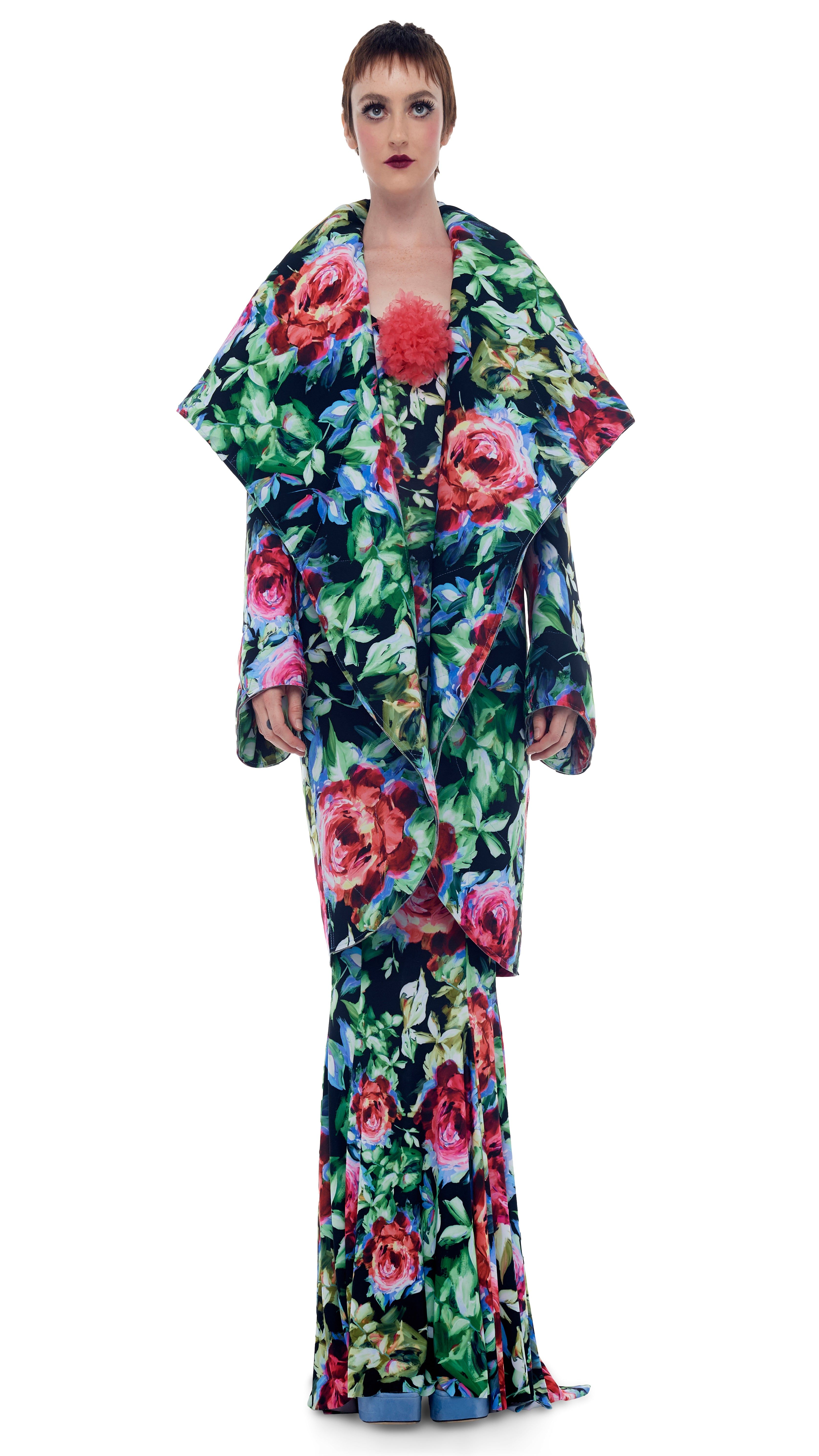 BONDED SHAWL COLLAR COAT sold by Norma Kamali