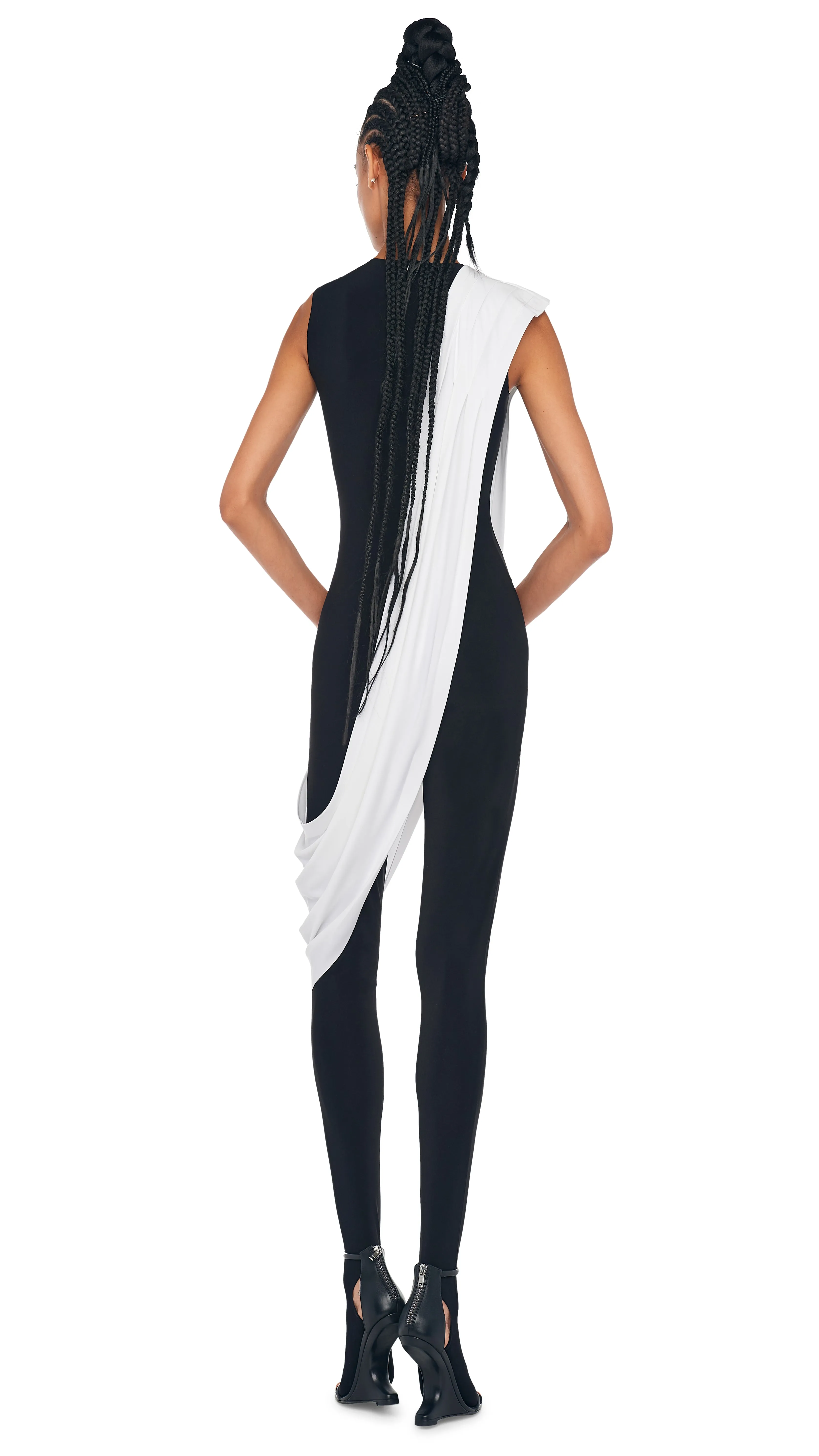 SLEEVELESS CATSUIT W/ FOOTIE sold by Norma Kamali product image thumbnail 3