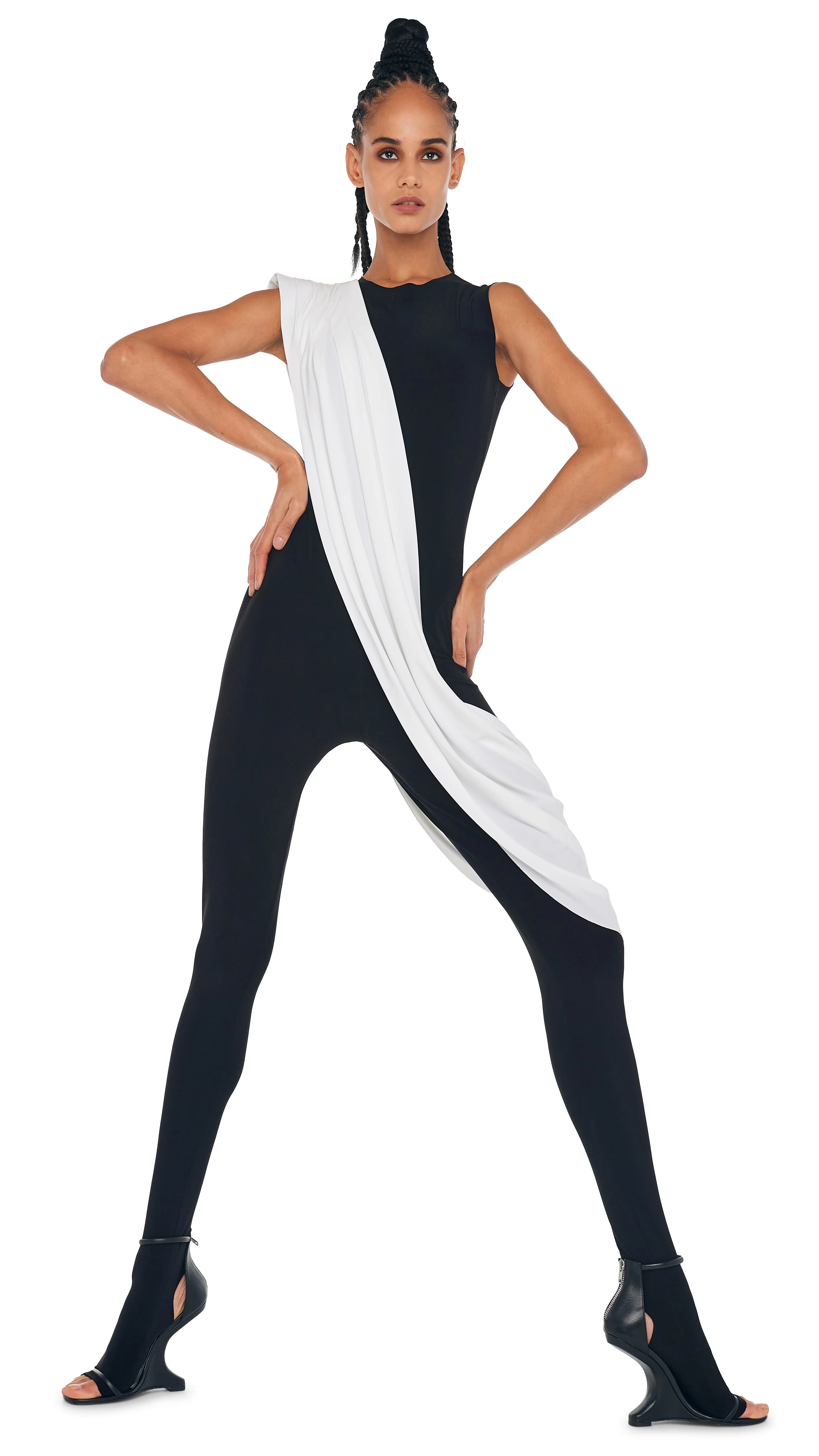 SLEEVELESS CATSUIT W/ FOOTIE sold by Norma Kamali product image thumbnail 5