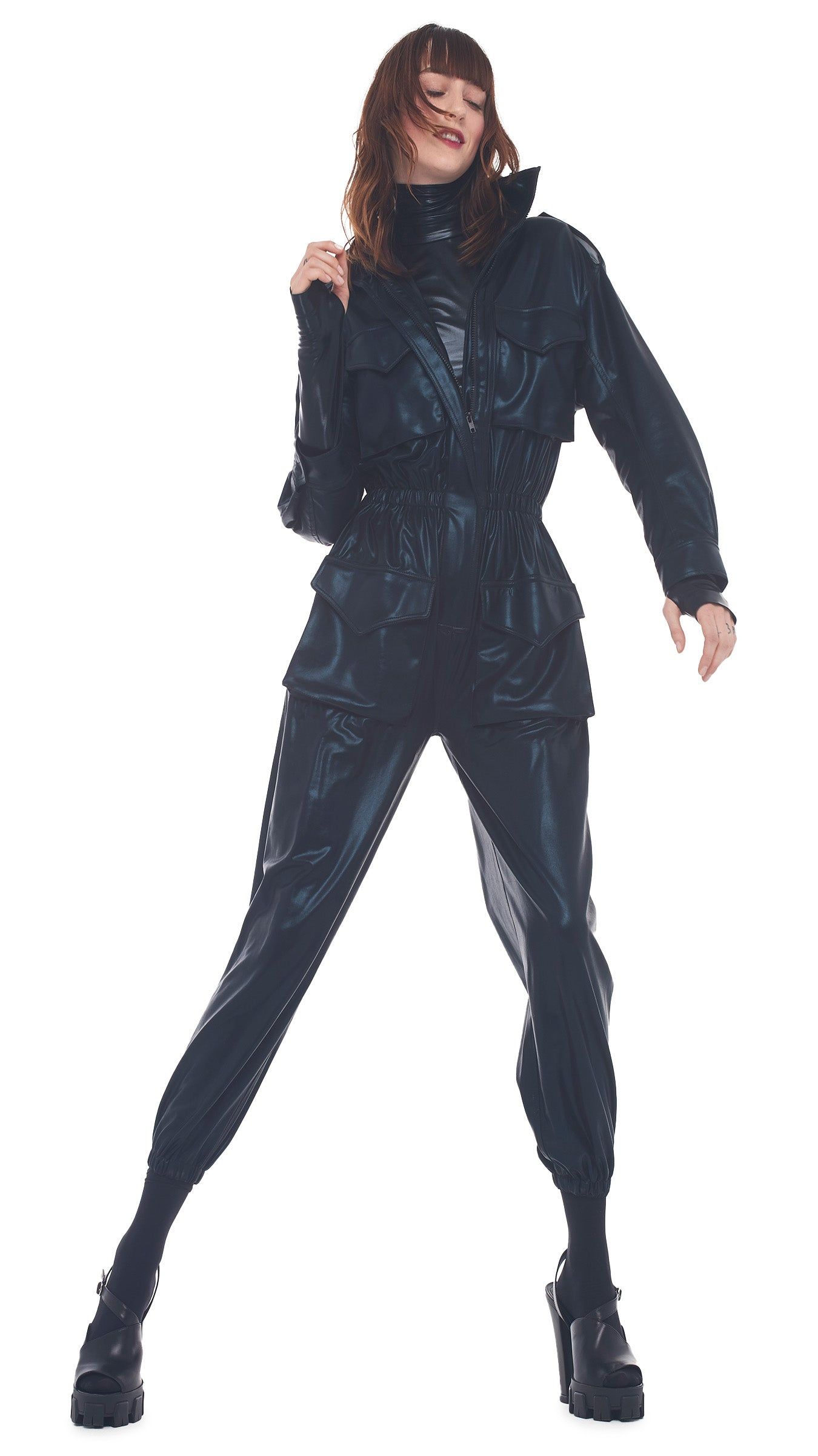 TURTLE CARGO JUMPSUIT sold by Norma Kamali product image thumbnail 4