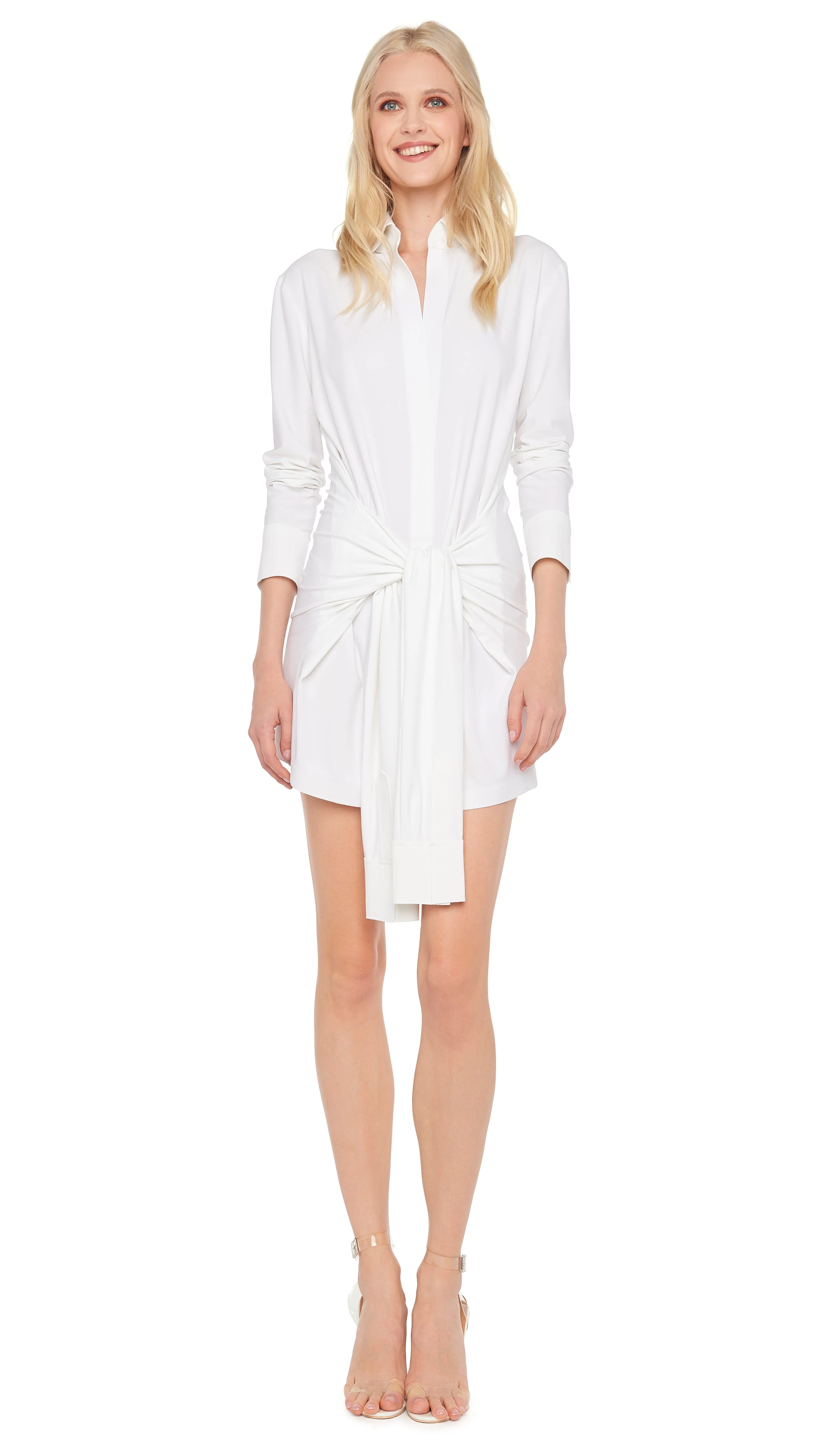 FOUR SLEEVE NK SHIRT MINI DRESS sold by Norma Kamali