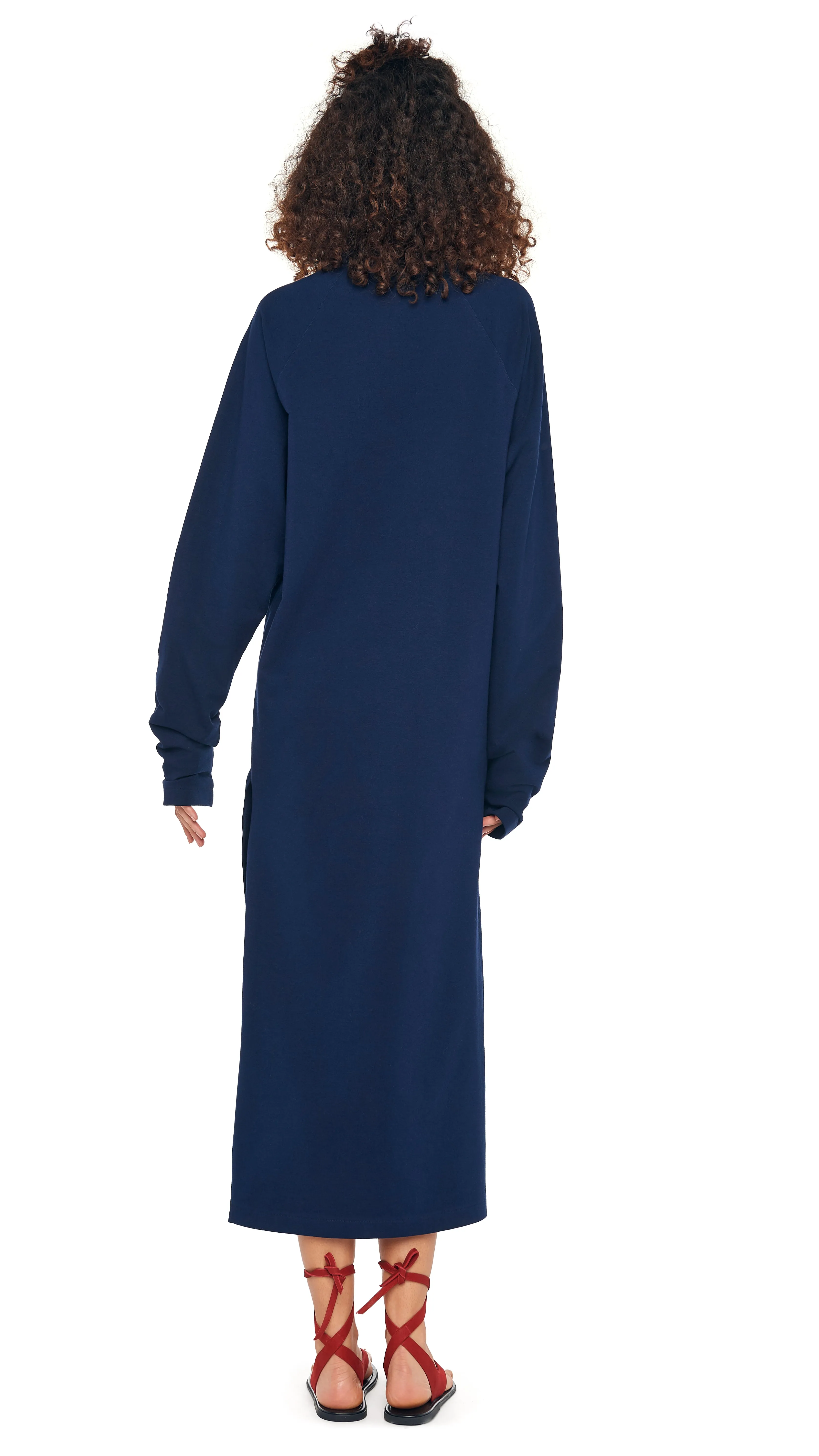 OS RAGLAN SLEEVE SIDE SLIT GOWN sold by Norma Kamali product image thumbnail 3