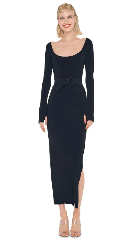 SCOOP NECK SIDE SLIT GOWN sold by Norma Kamali