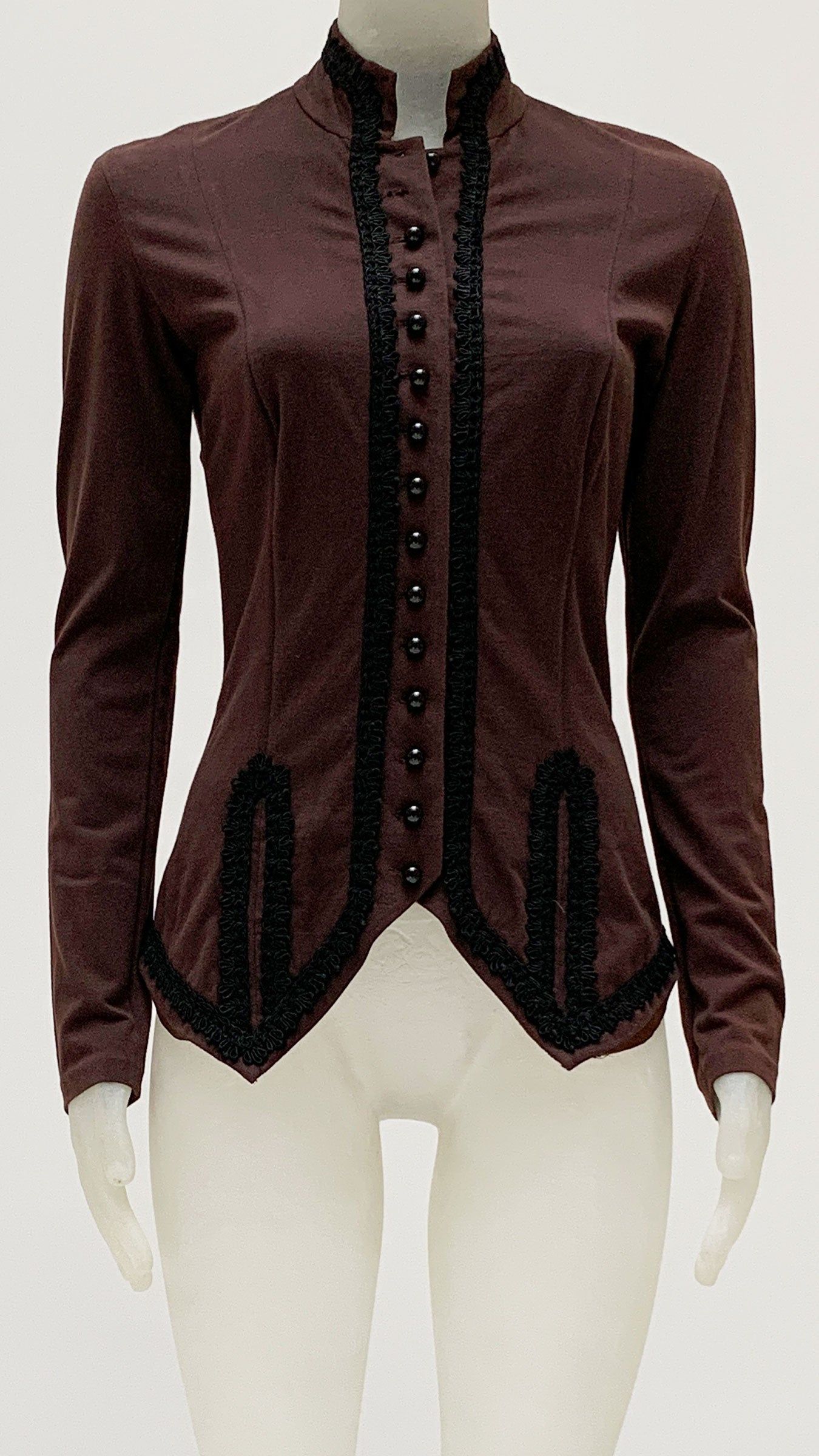 HIGH NECK LACE EMBROIDERED TOP sold by Norma Kamali